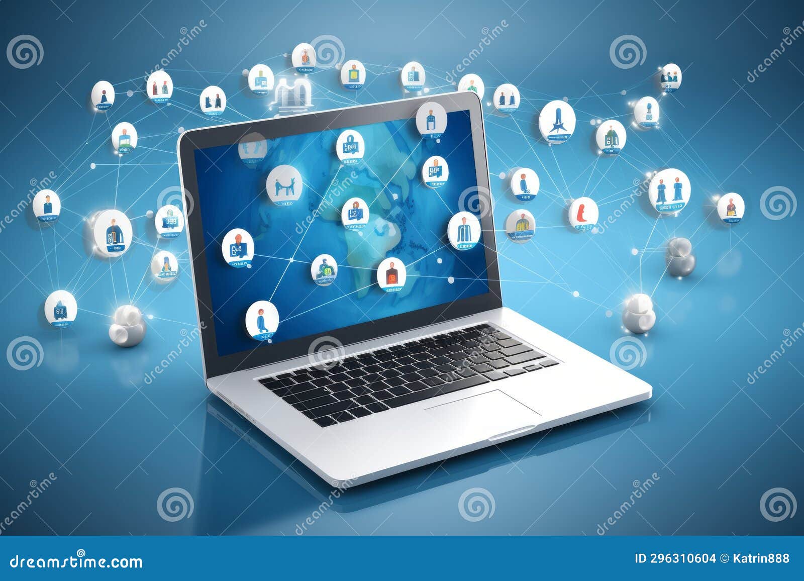Group of People Participating in a Webinar or Online Course. AI