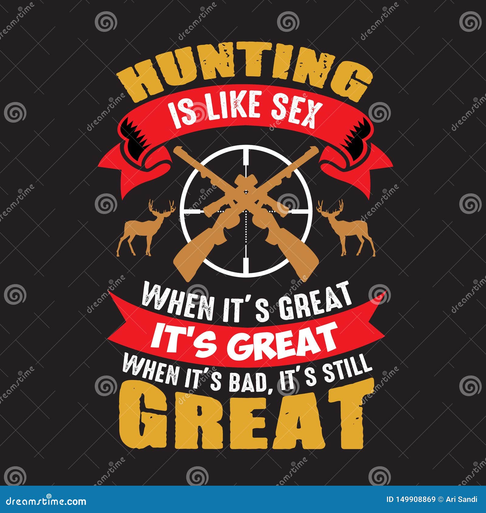 Hunting Is Like Sex Stock Illustration Illustration Of