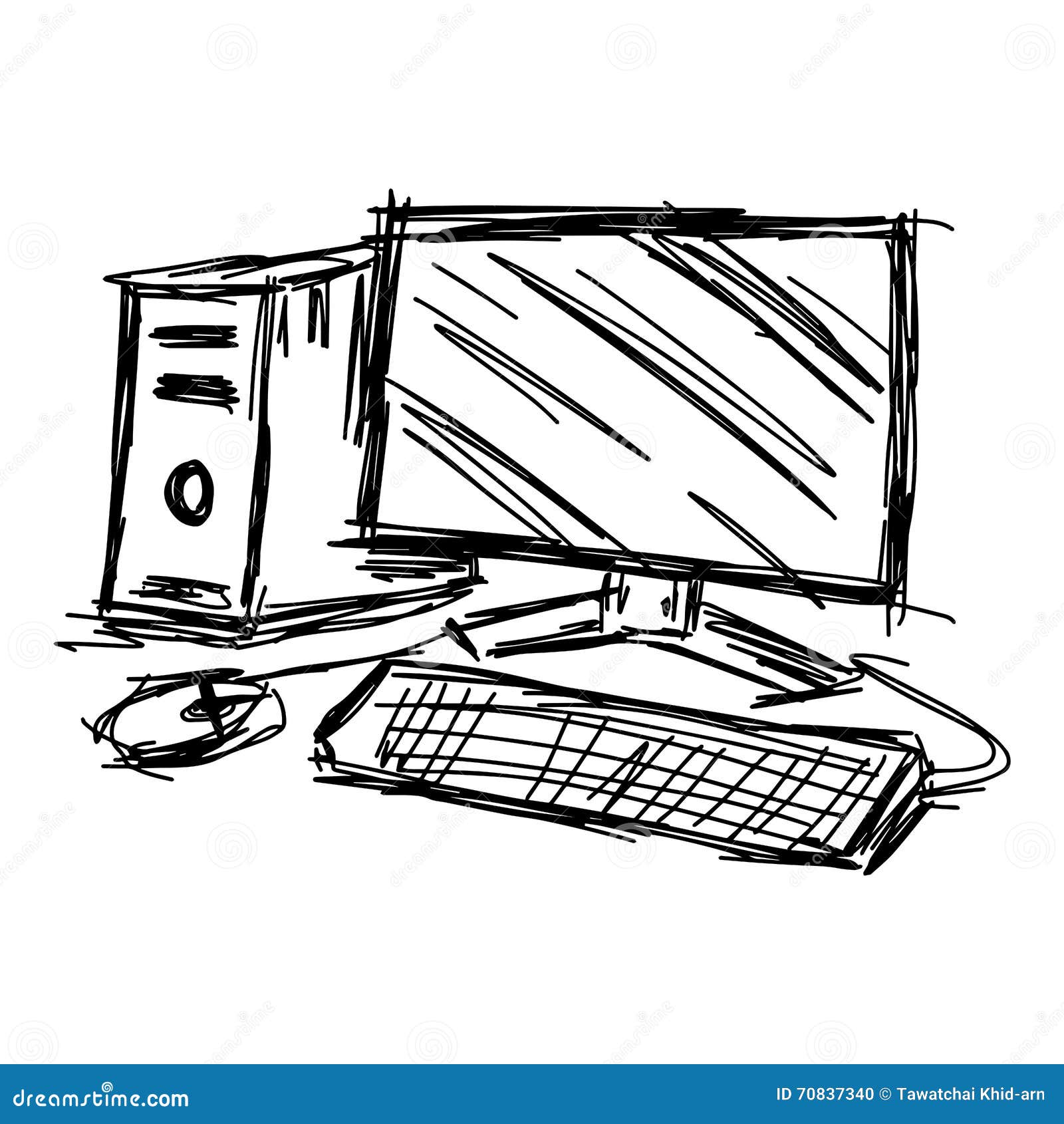 Premium Vector  Monitor hand drawn outline doodle icon computer display  pc and desktop office equipment concept vector sketch illustration for  print web mobile and infographics on white background