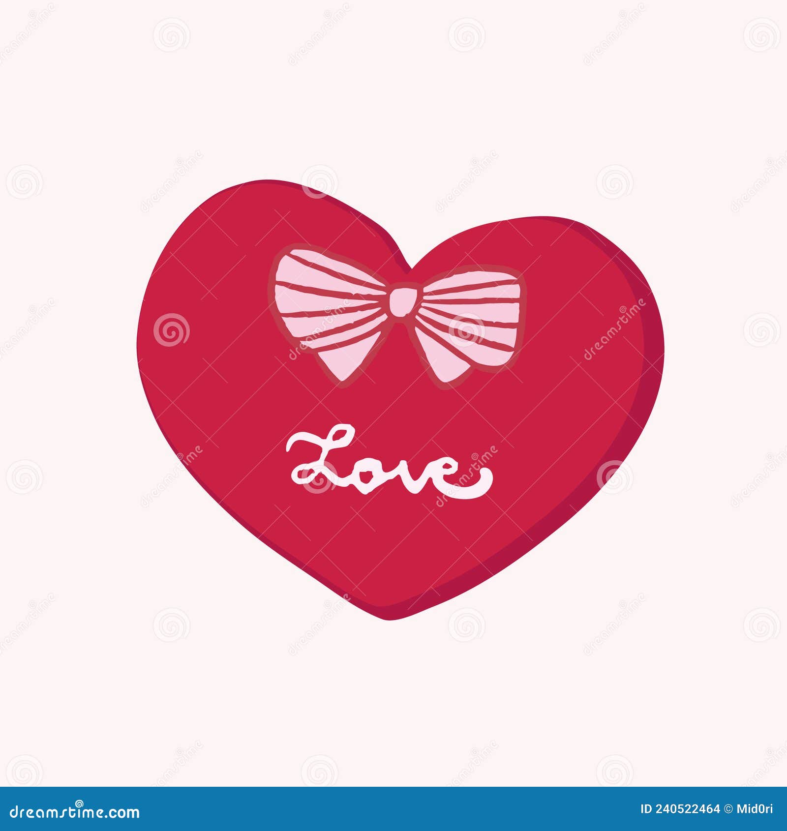Heart Shaped Gift Box with the Bow Tie Stock Image - Image of