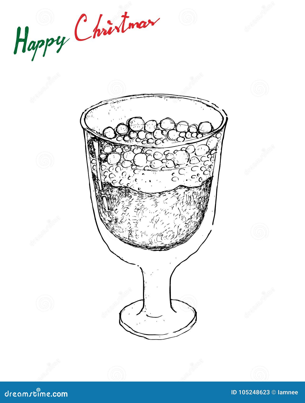 hand drawn of traditional swedish christmas drink julmust