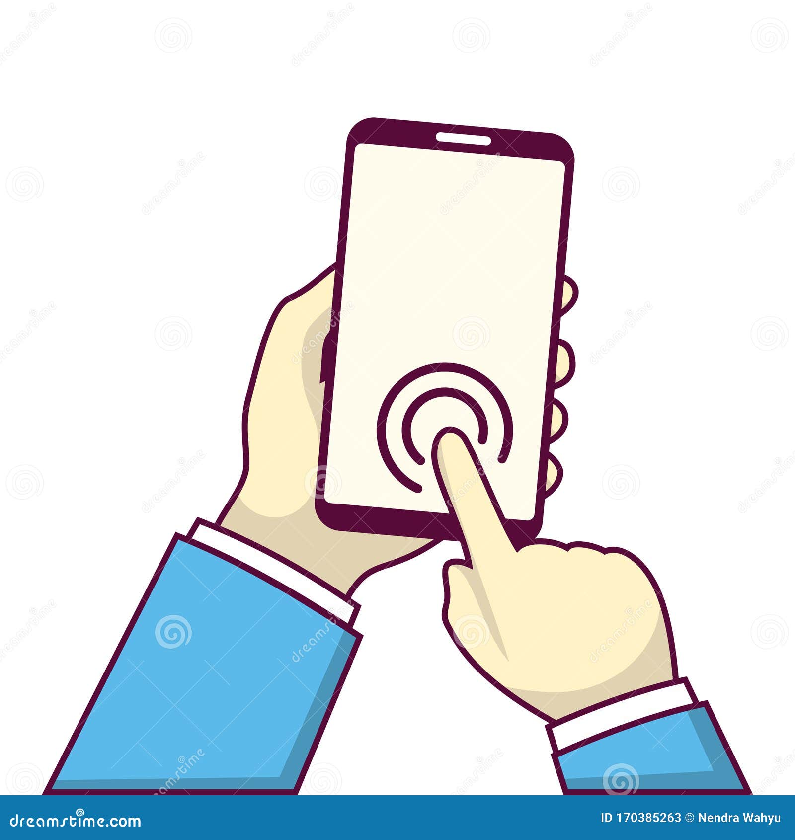 Touch-screen-gesture-2-hands Cartoon Vector | CartoonDealer.com #19553383