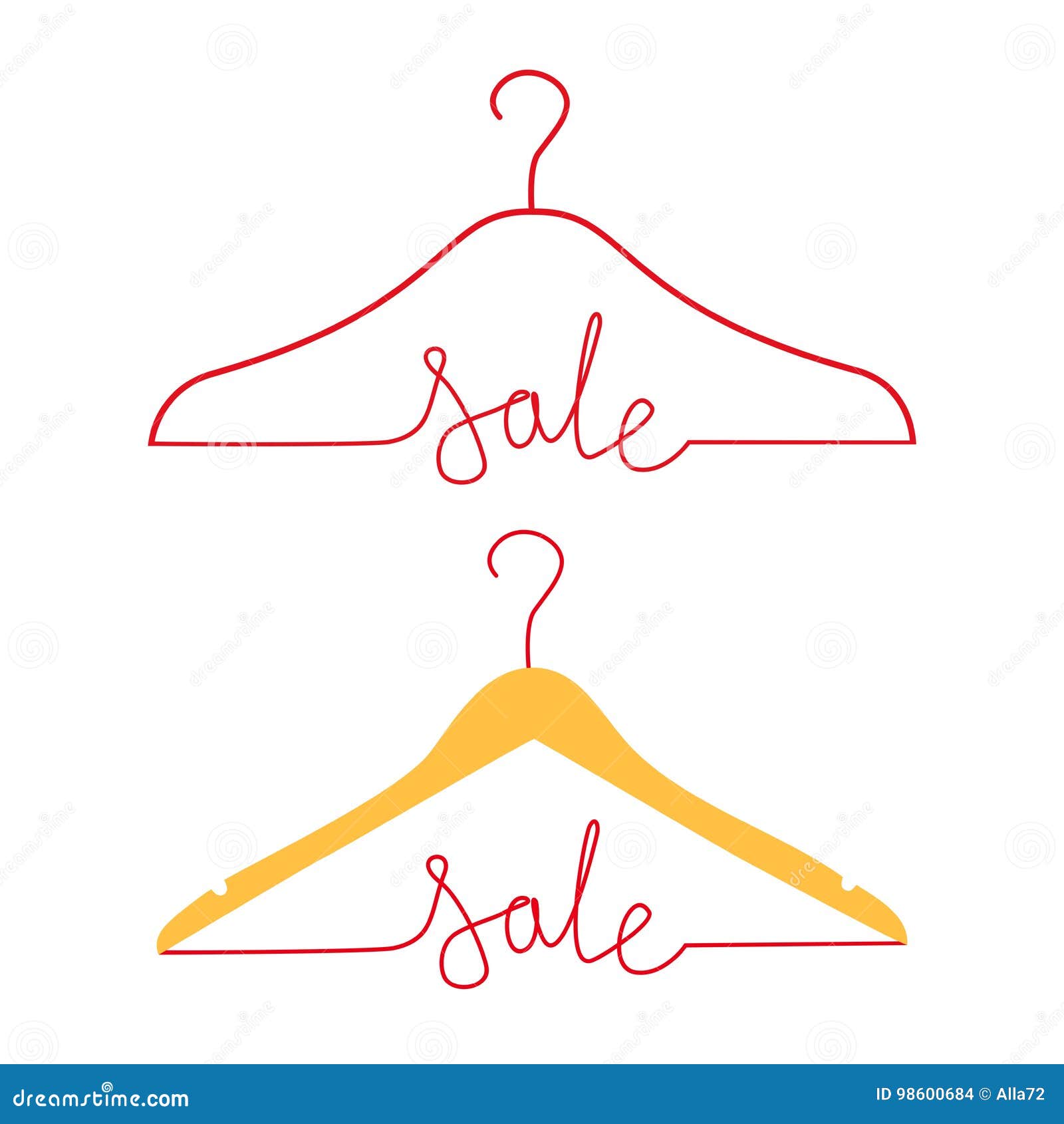 Illustration Hangers with Discount Stock Vector Illustration of