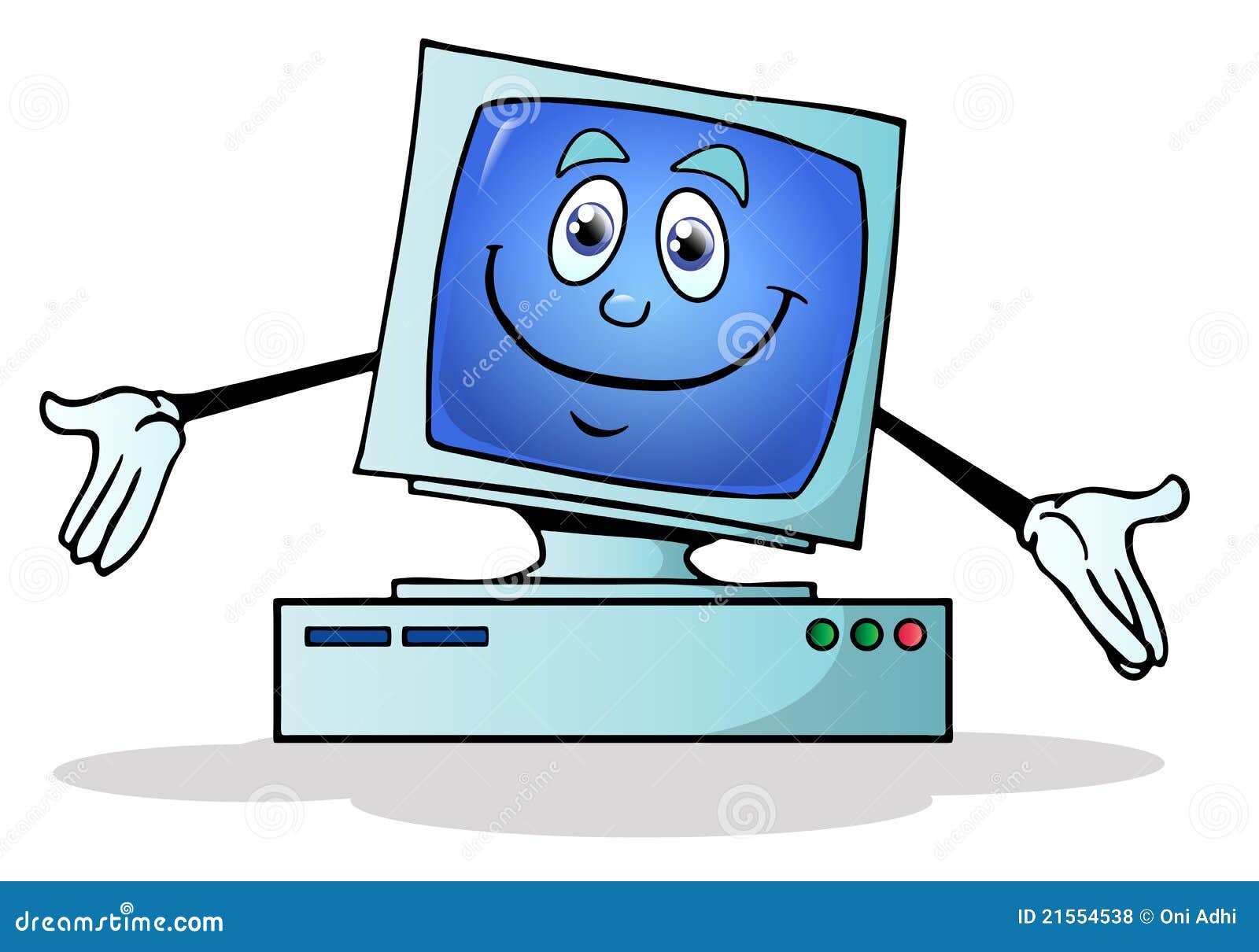 illustration happy computer 21554538