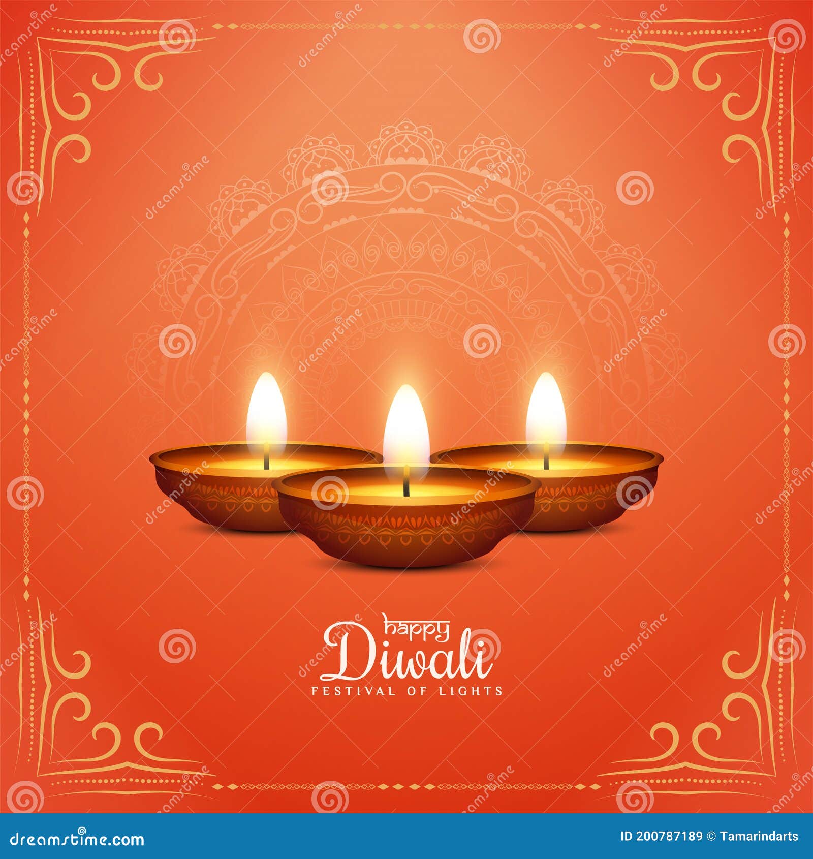 Illustration Happy Diwali Festival Stylish Background with Lamps Stock  Vector - Illustration of night, glow: 200787189