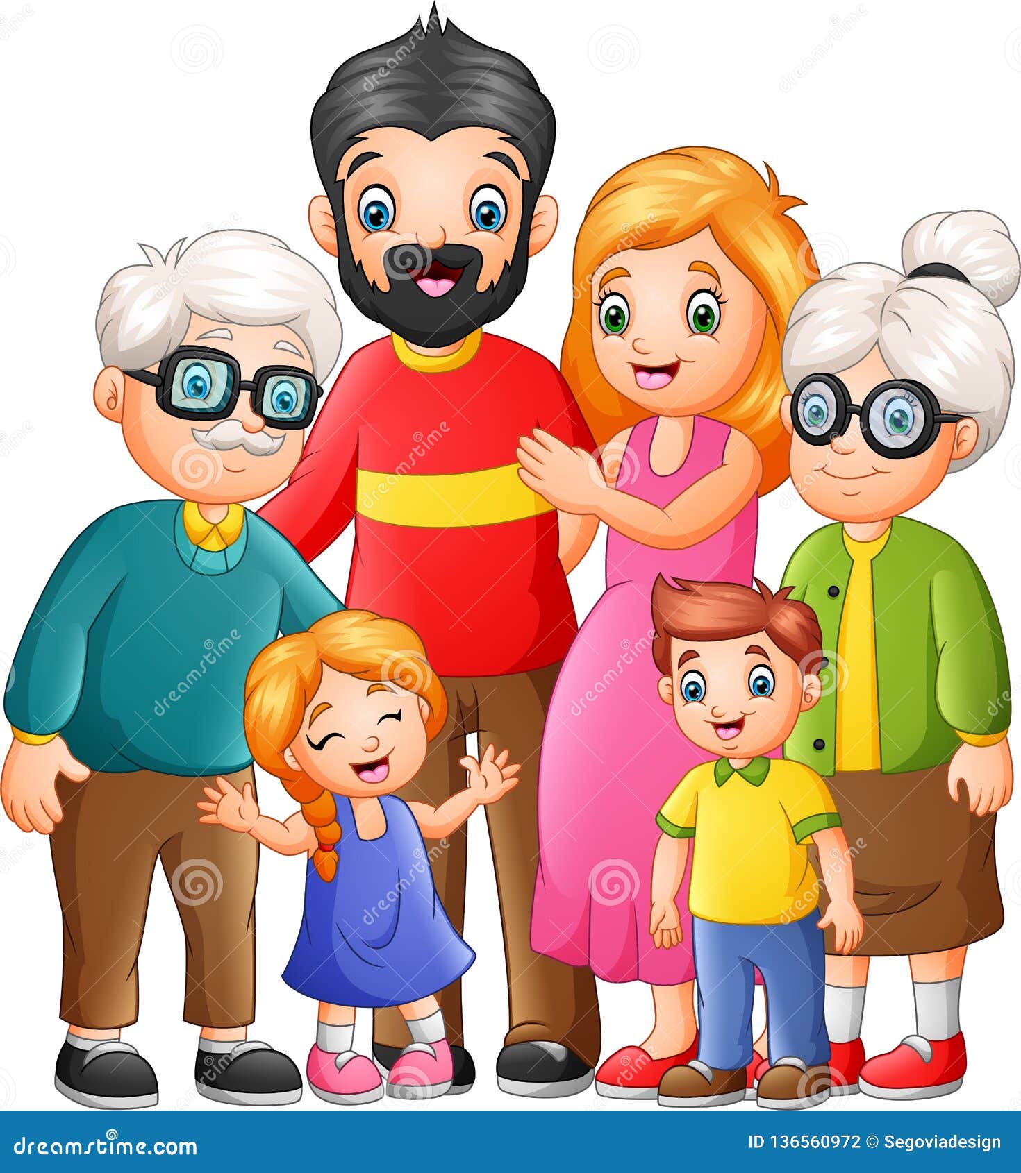 Happy family cartoon stock vector. Illustration of father - 136560972