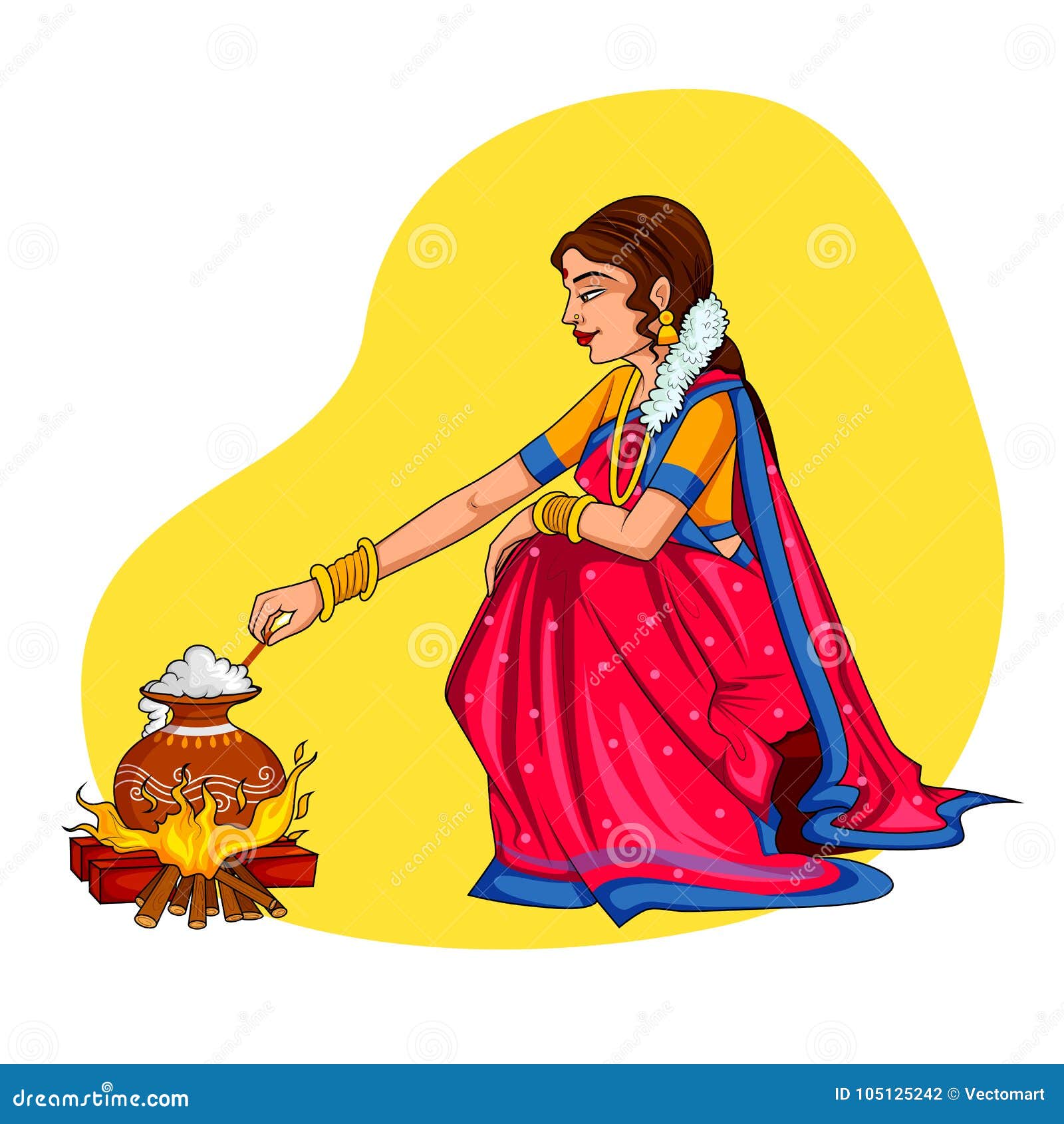 Happy Pongal Holiday Harvest Festival of Tamil Nadu South India Greeting  Background Stock Vector - Illustration of pongal, festival: 105125242