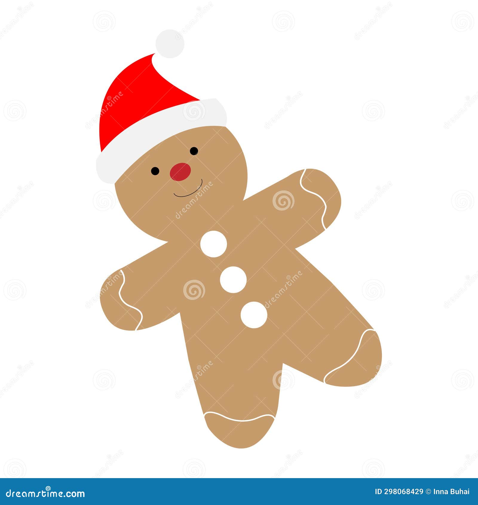 Illustration of a Happy Xmas Gingerbread Man Stock Vector Illustration of ginger, vector