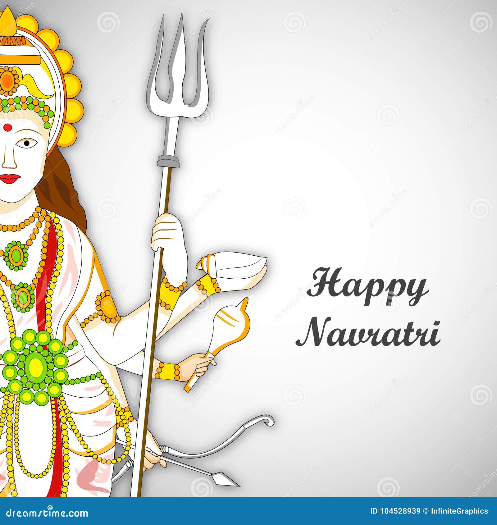 Illustration of Hindu Festival Navratri Background Stock Vector -  Illustration of durga, beautiful: 104528939