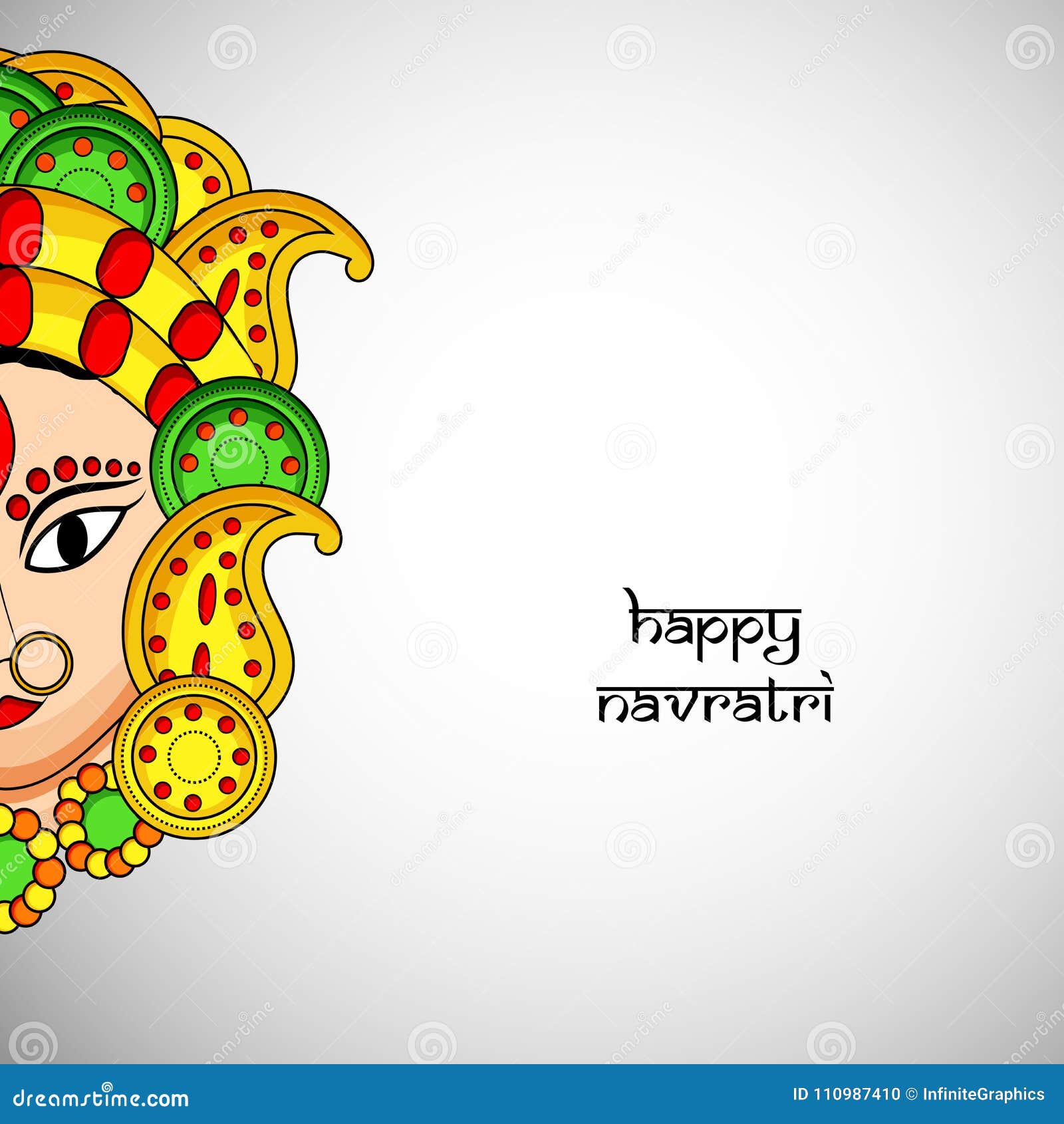 Illustration of Hindu Festival Navratri Background Stock Vector -  Illustration of background, festival: 110987410