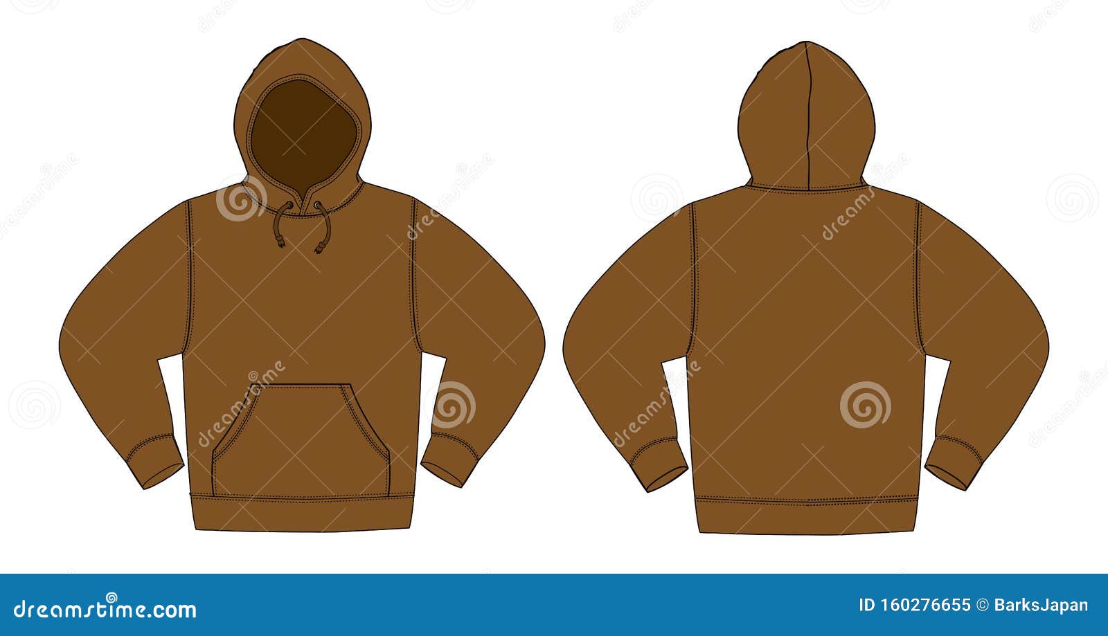 Brown Hoodie Template