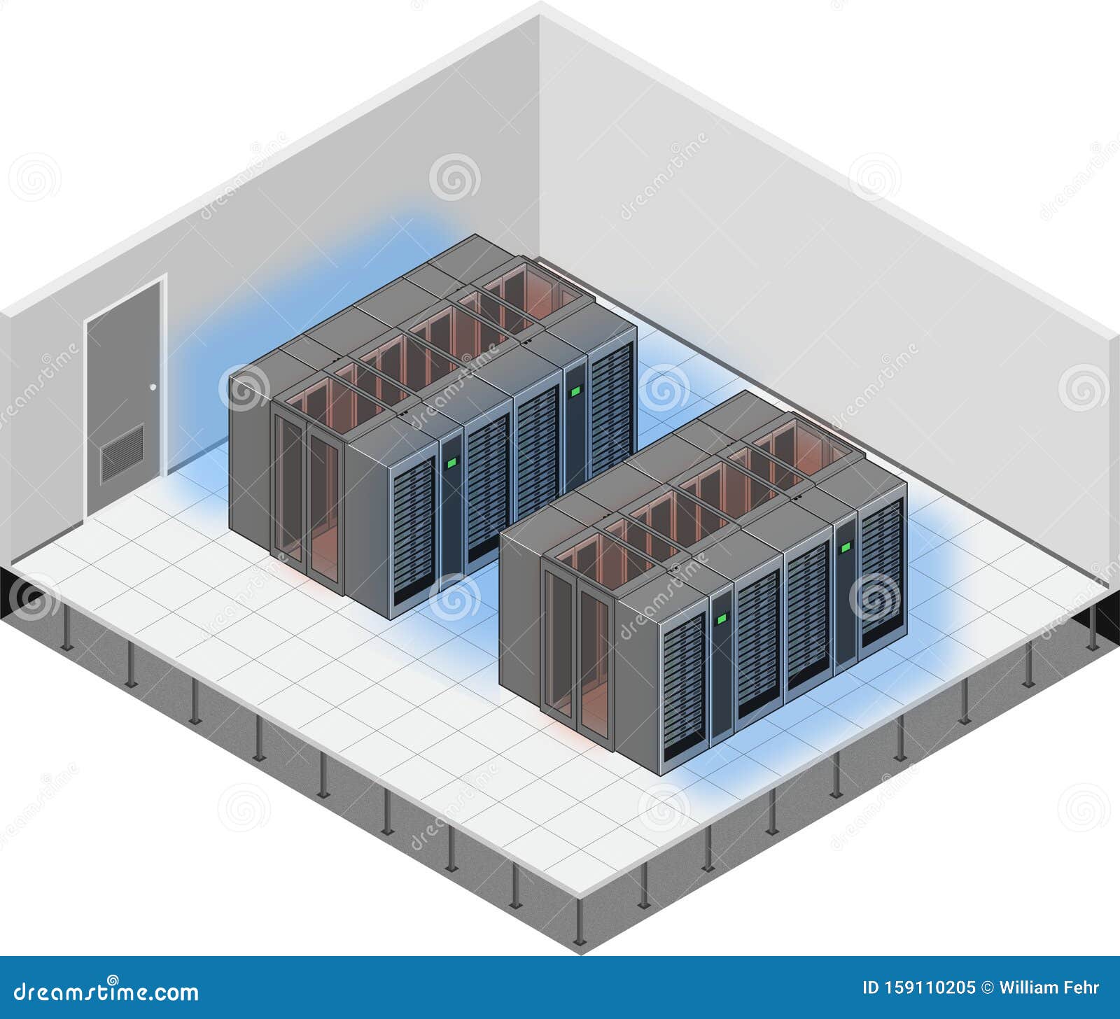  of a hot aisle containment in a data center.