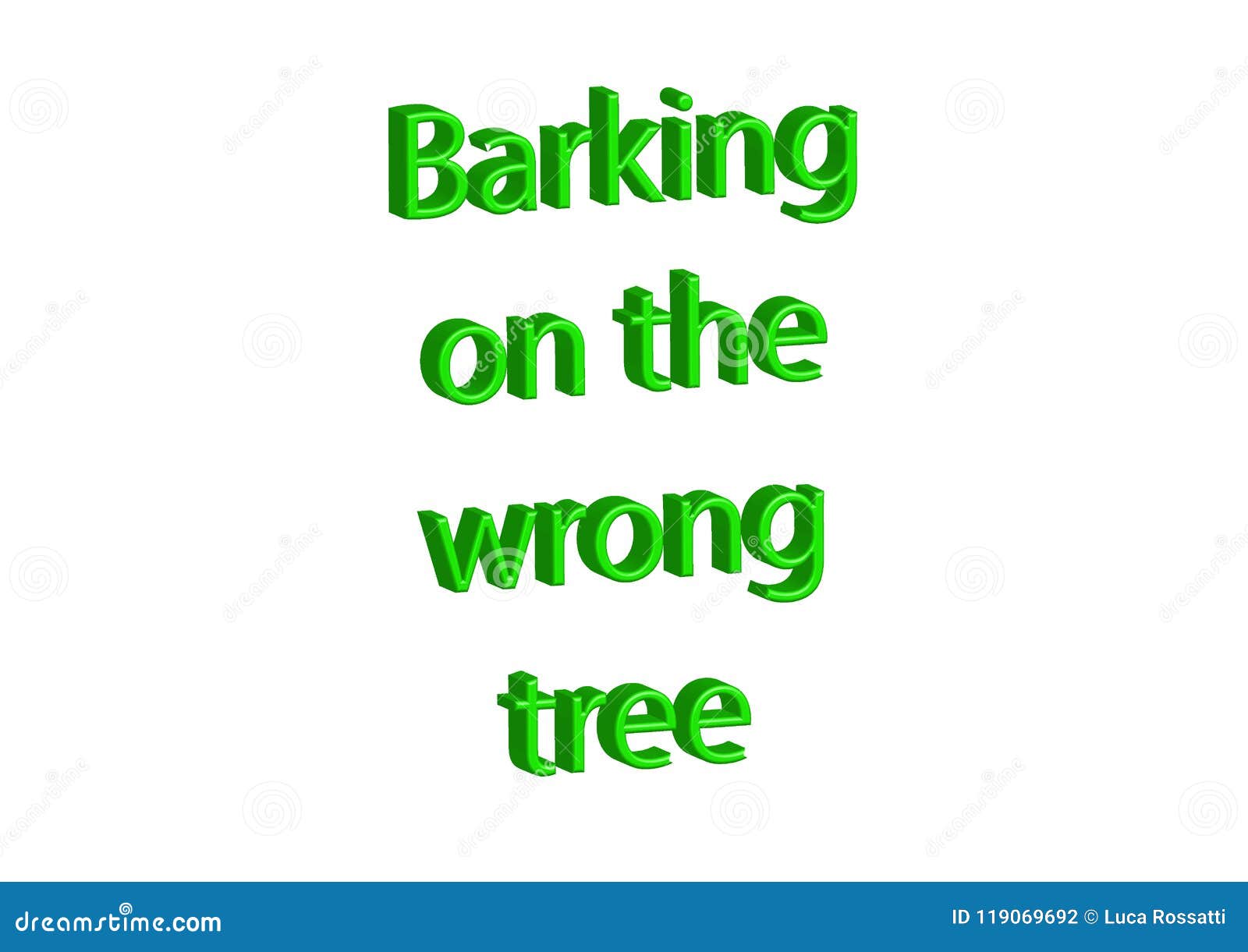 Barking Up The Wrong Tree Idiom Vector Illustration