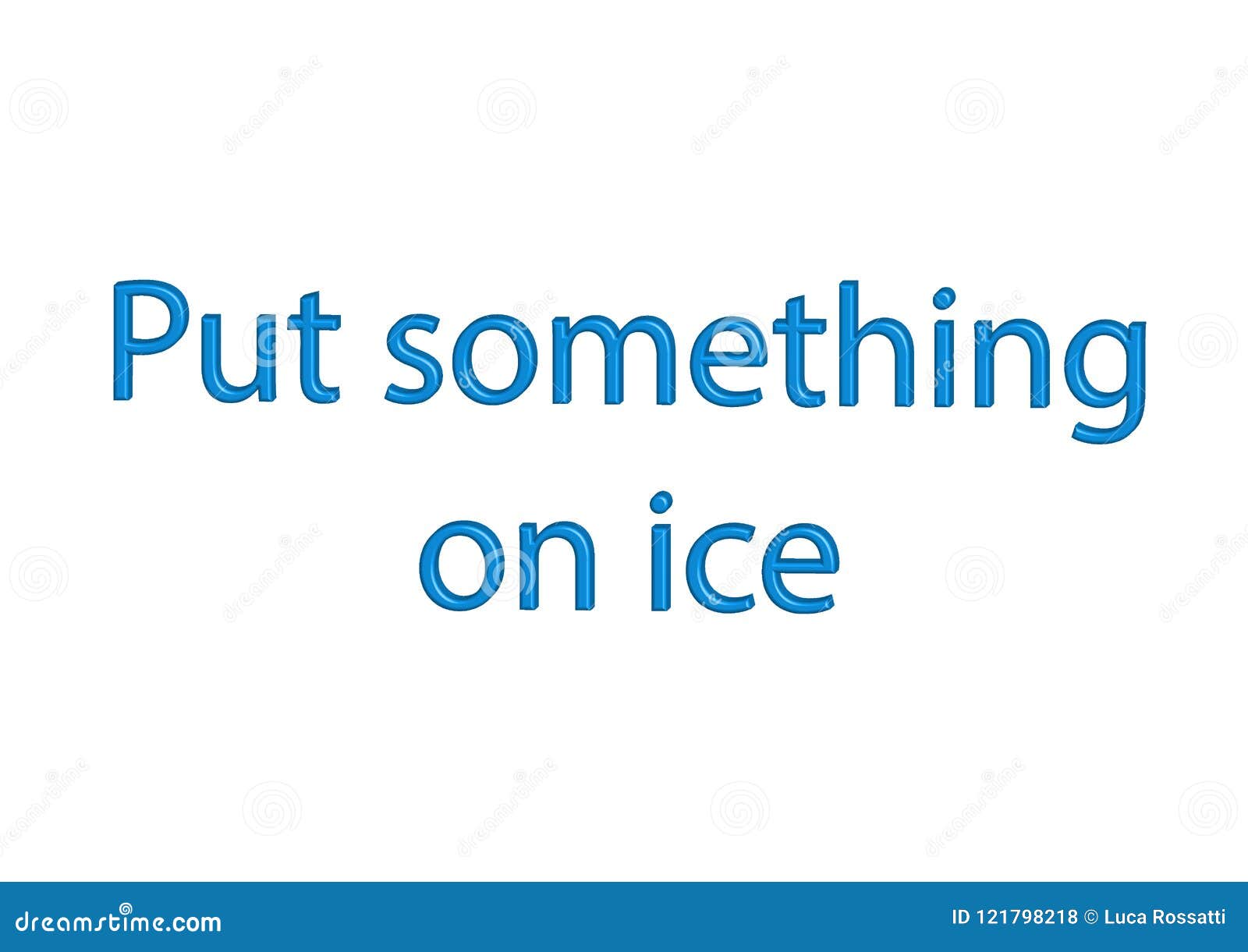 IfluentEnglish.com on X: Idiom: put (sth) on ice Meaning: to