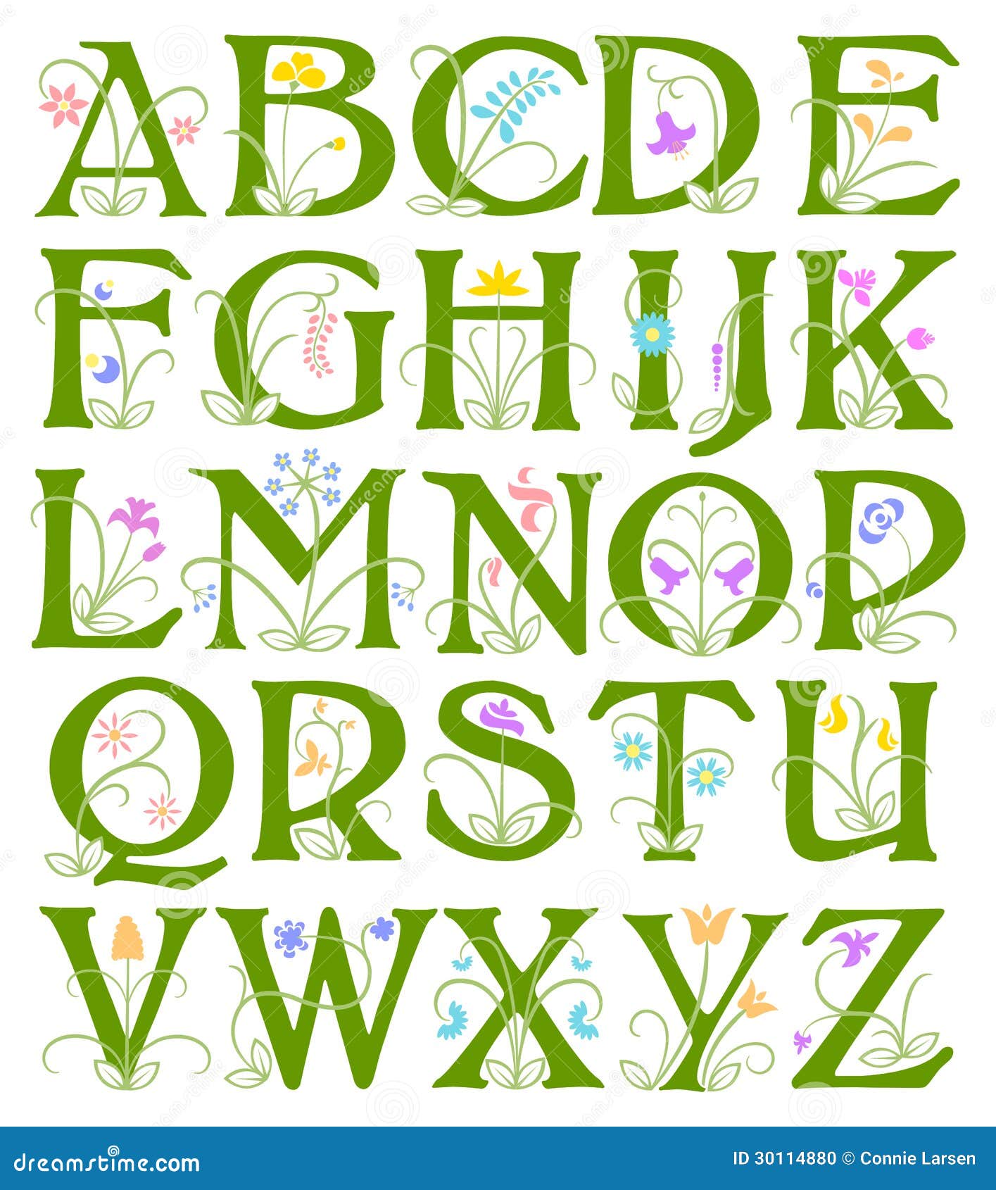 flower alphabet/eps