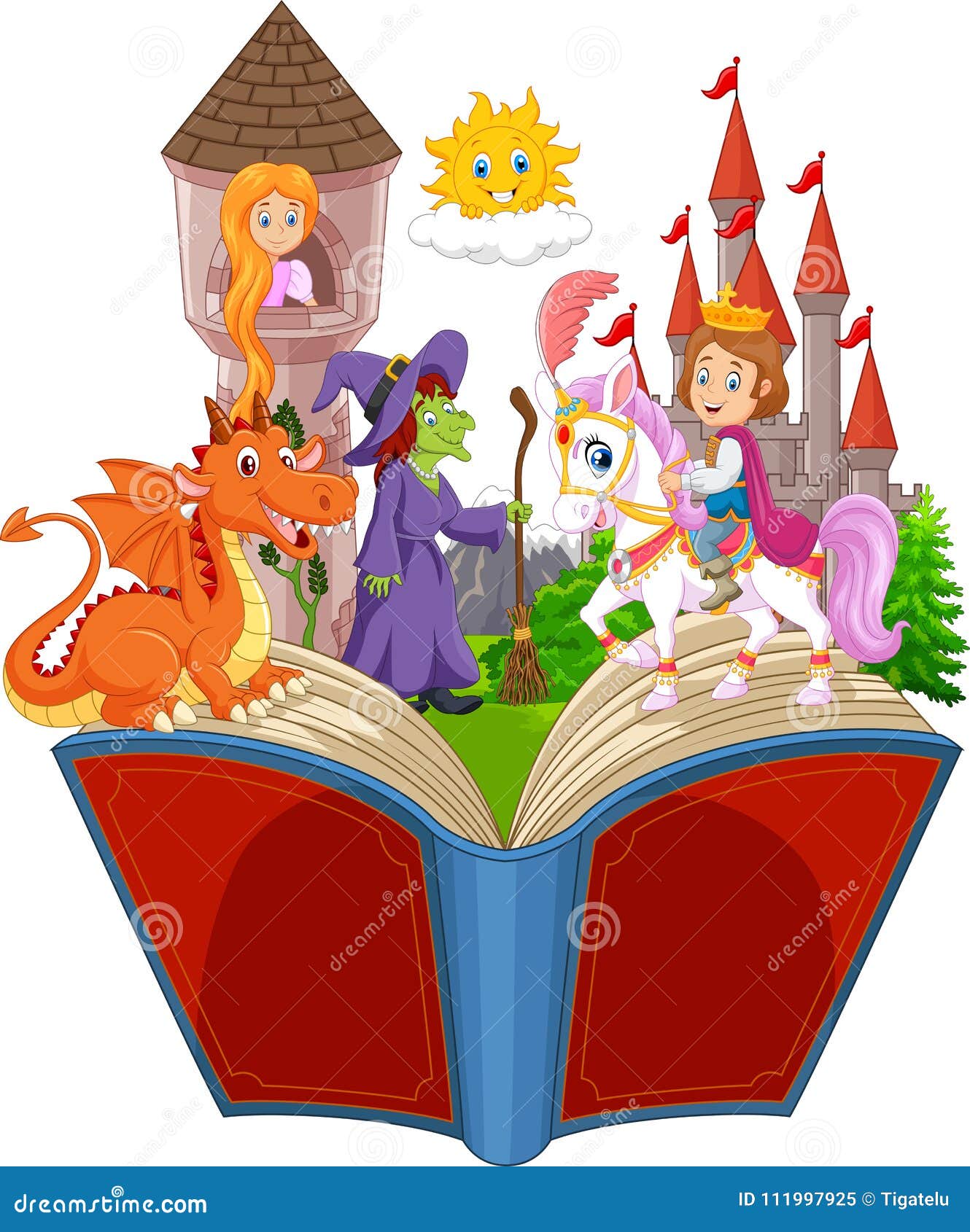 imagination in a children fairy tail fantasy book