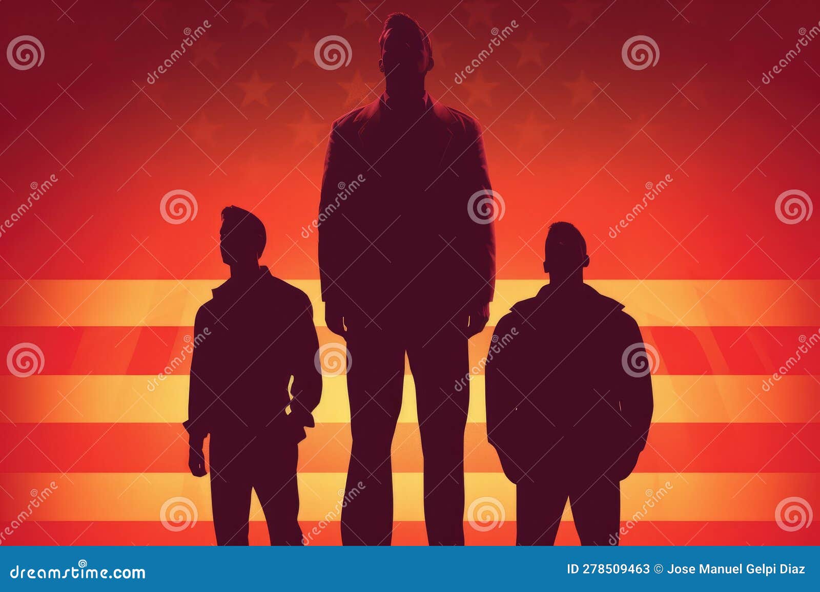  for independence day of the united states, july 4th - soldiers with american flag under a beautiful sun. generative