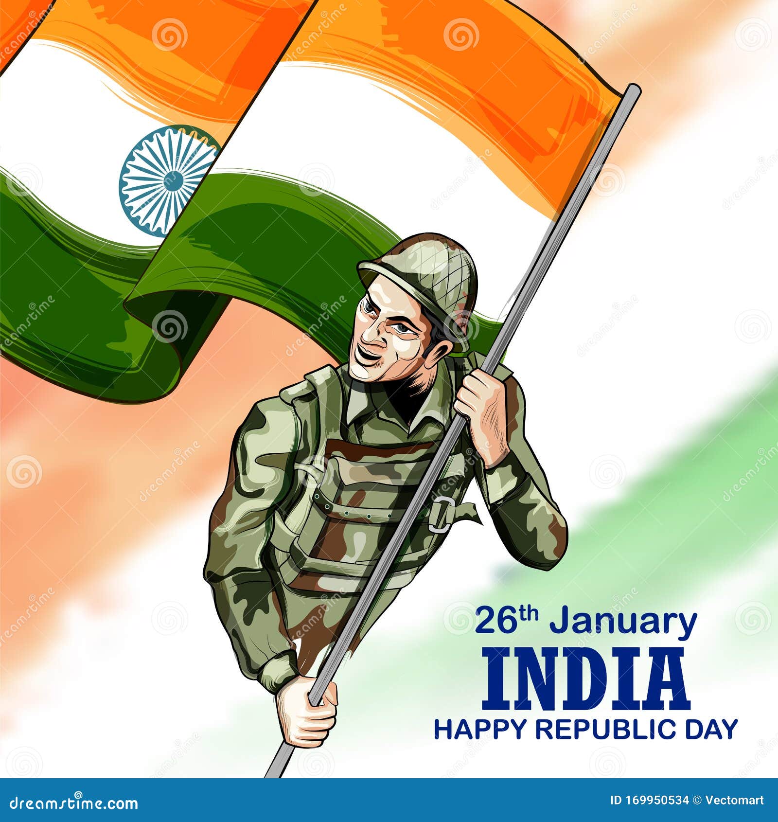 Indian Army Soldier Nation Hero on Pride Background for Happy Republic Day  of India Stock Vector - Illustration of patriotic, patriot: 169950534