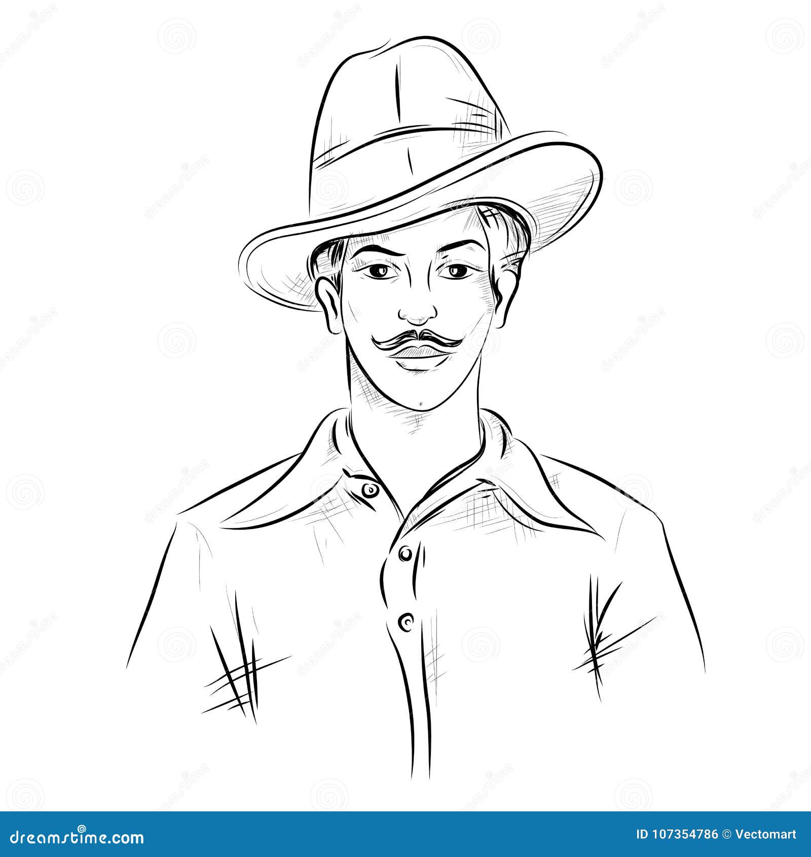 Sketch of Bhagat Singh – India NCC-saigonsouth.com.vn