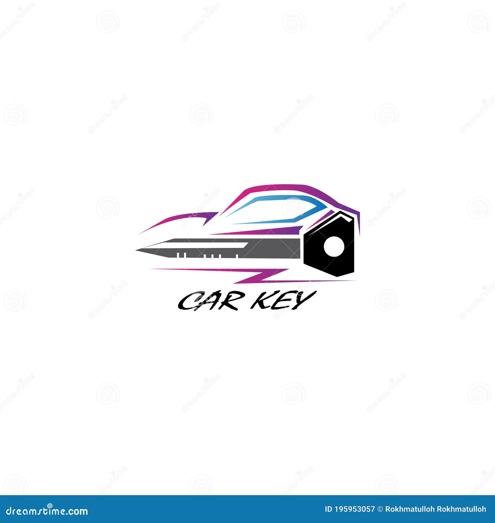 Illustration of Key Template Car Logo Color Vector Design Stock Vector