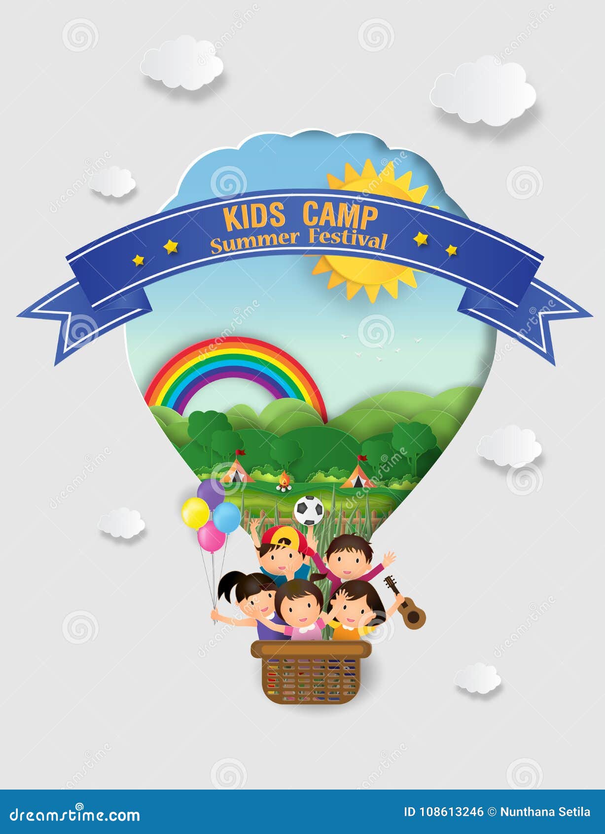Kids Summer Camp Vector Art Icons and Graphics for Free Download