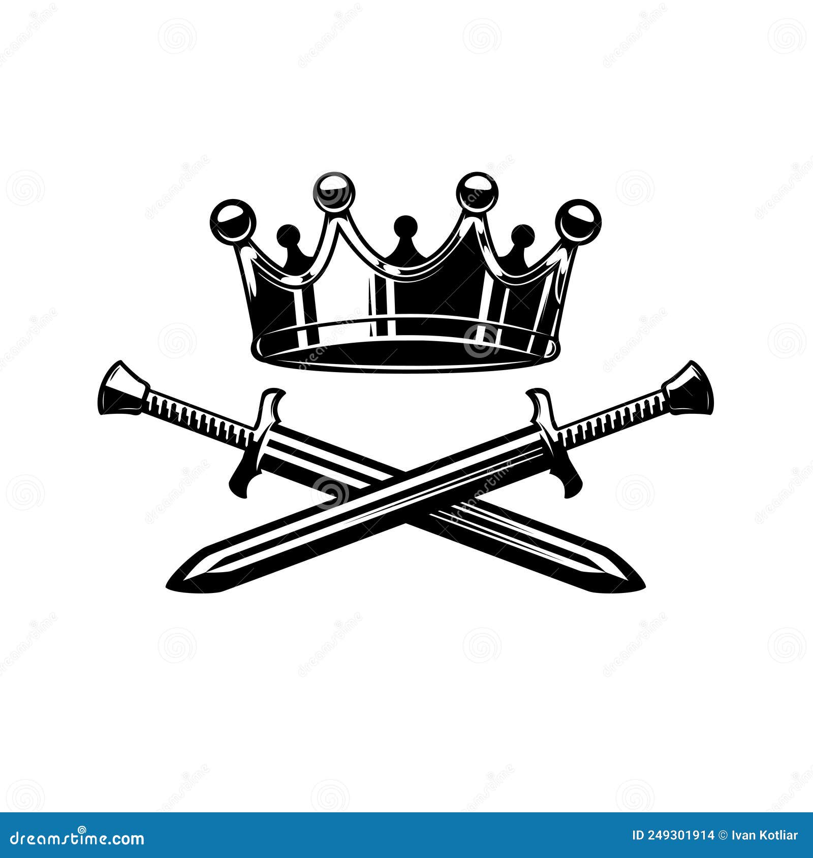 Crossing swords sign Royalty Free Vector Image