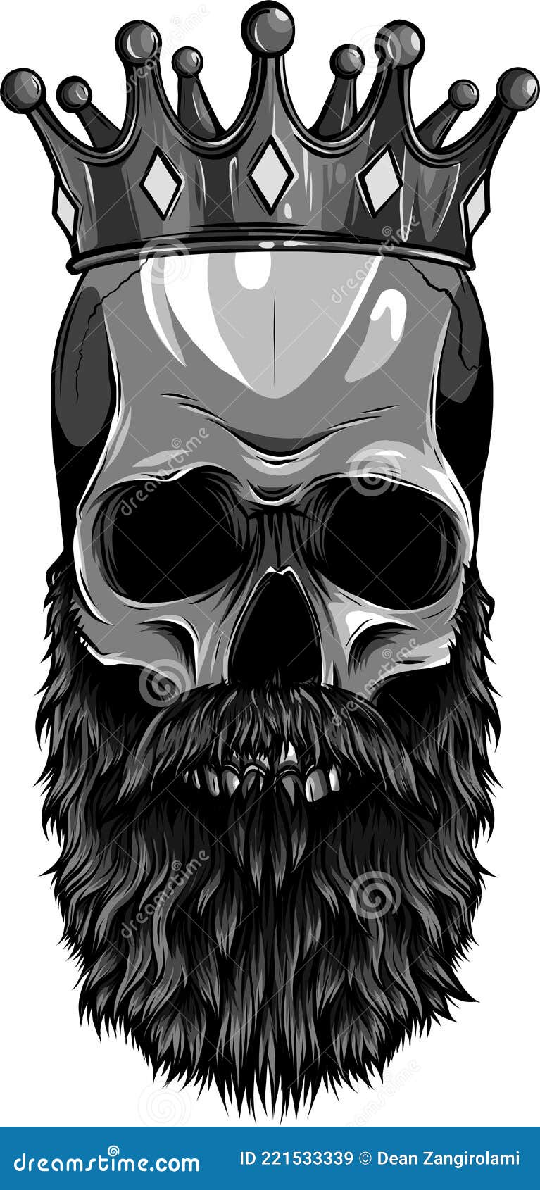 Vector Illustration of King Skull with Beard Stock Vector - Illustration of crown, bone: 221533339 Vector Illustration of King Skull with Beard Stock Vector - Illustration of crown, bone: 221533339