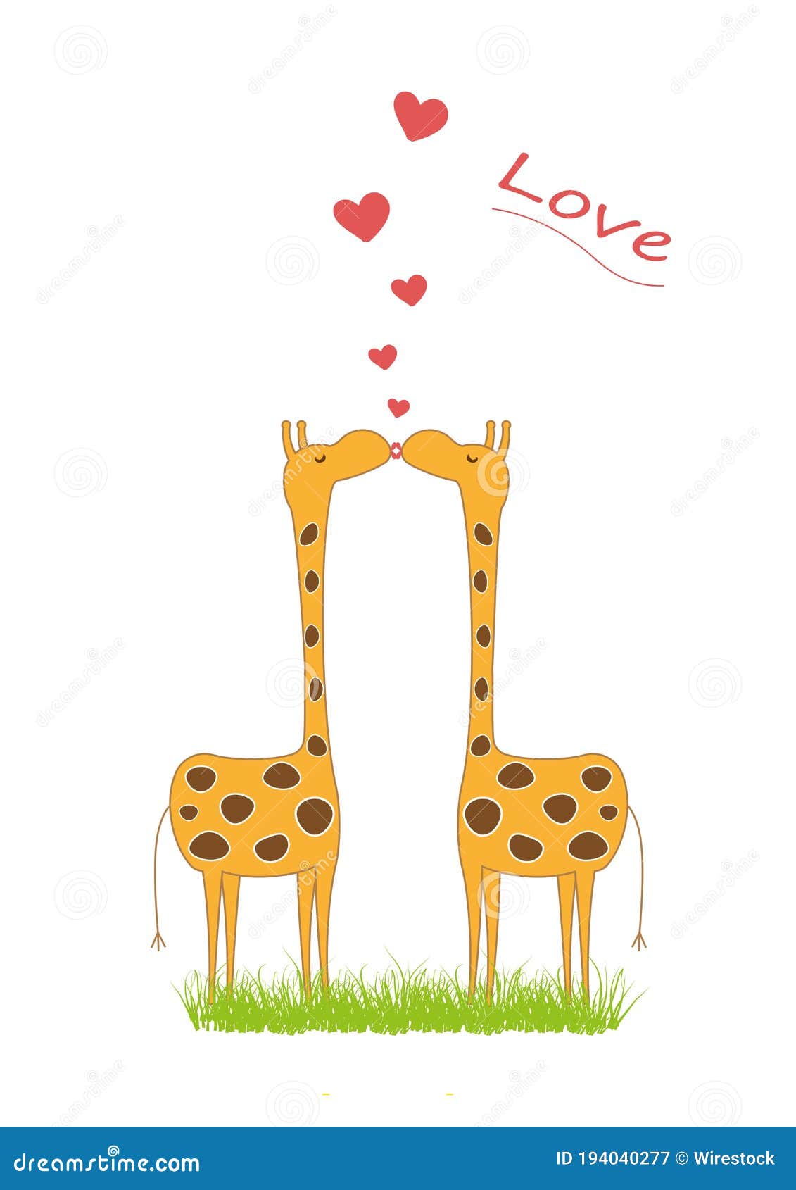 Mini Poster 40cm x 50cm new and sealed Giraffes Kissing