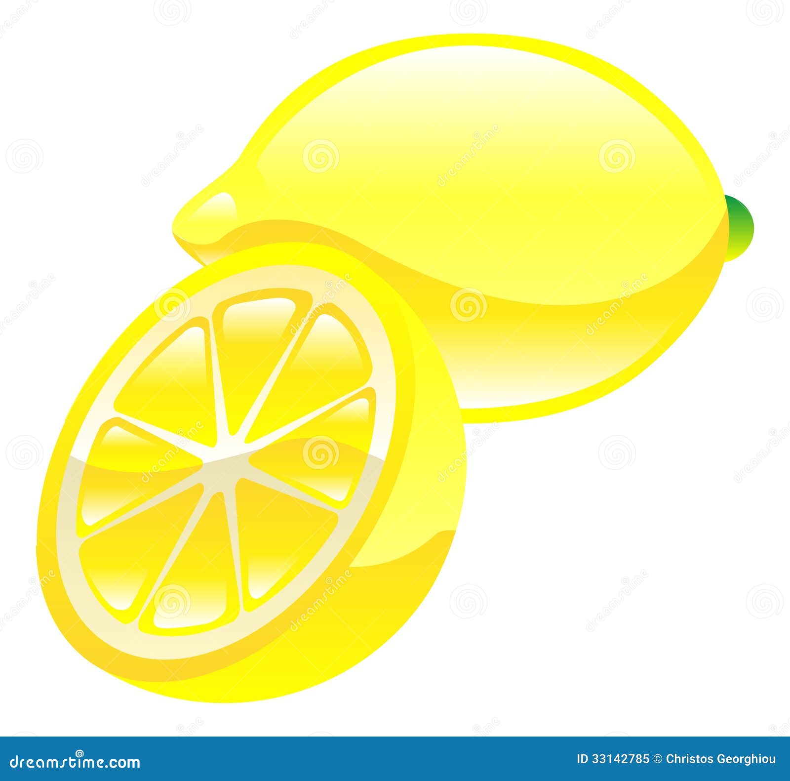 Illustration Of Lemon Fruit Icon Clipart Royalty Free Stock Photo