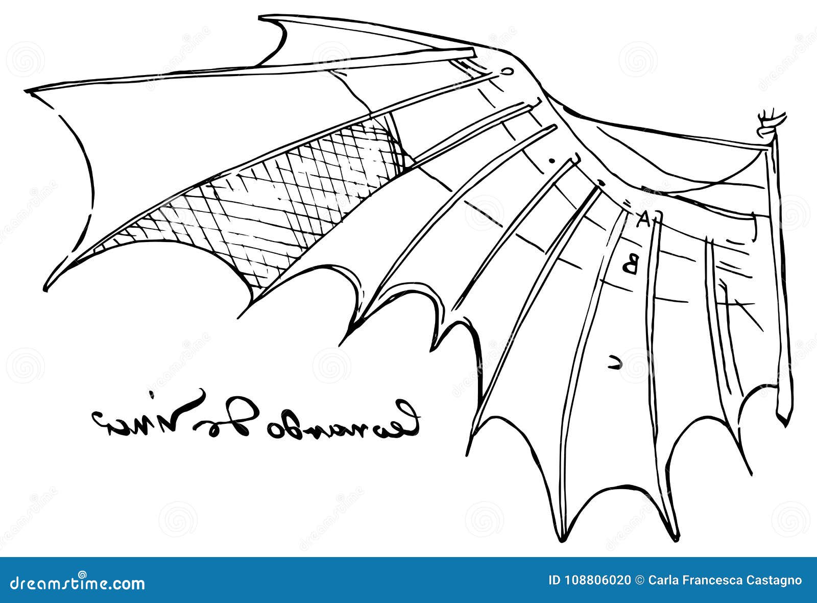  of leonardo da vinci wing sketch