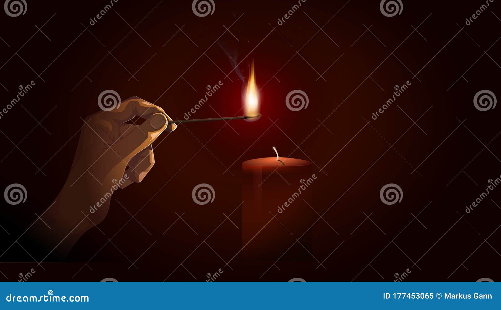 Light a candle for someone stock vector. Illustration of candlelight