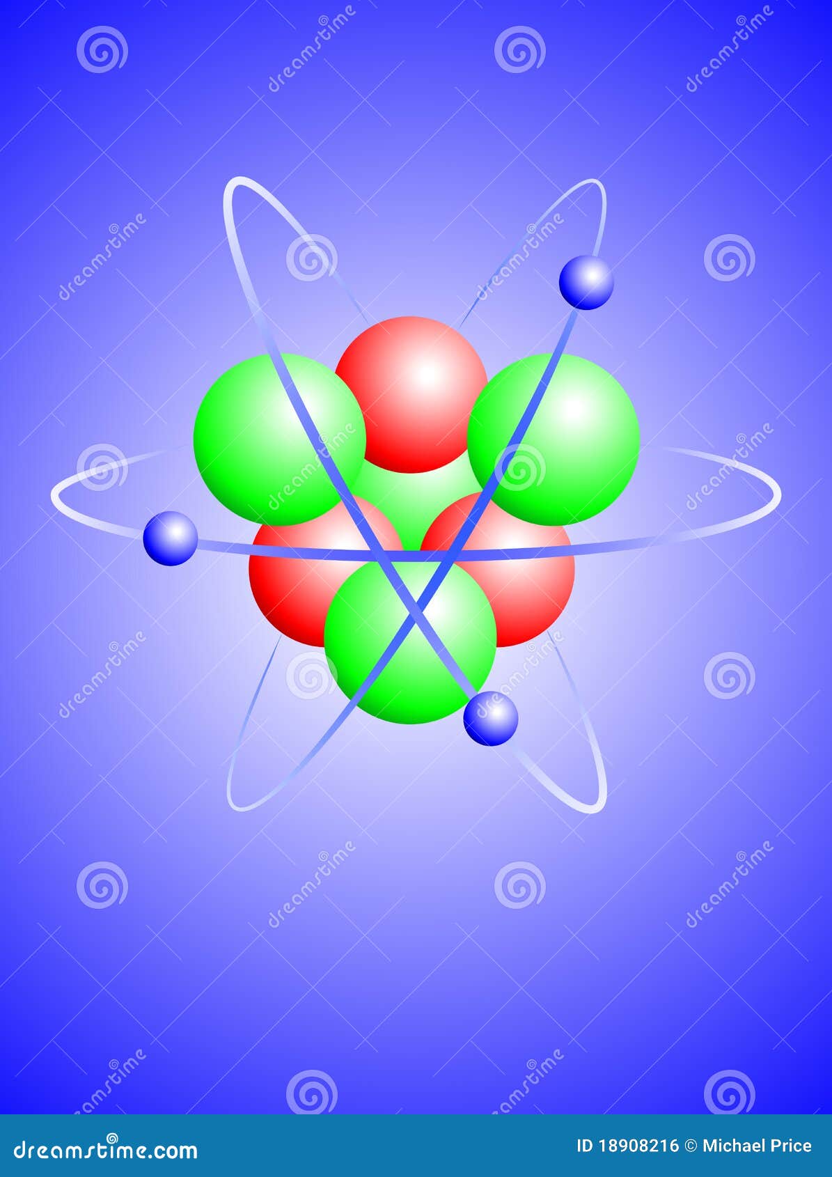 A Illustration Of A Lithium Atom Royalty Free Stock Image - Image: 18908216