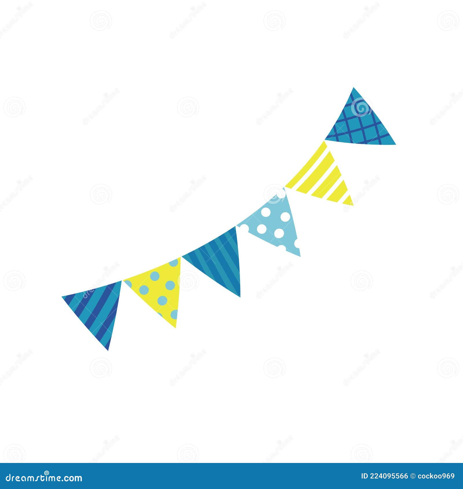 Illustration of a Lively and Colorful Garland Stock Vector