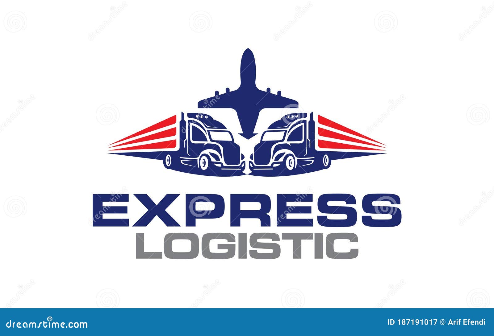 Illustration Logistics and Delivery Logo Design Stock Vector ...