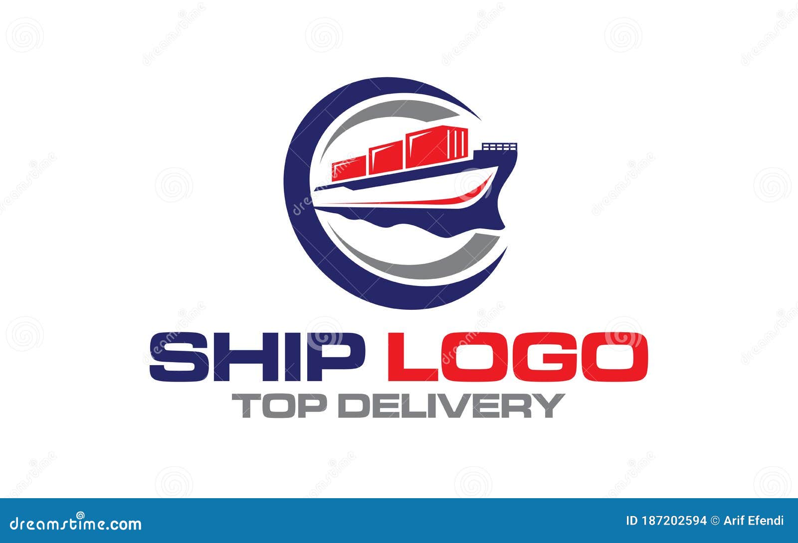 Illustration Logistics and Ship Express Delivery Logo Design Stock ...