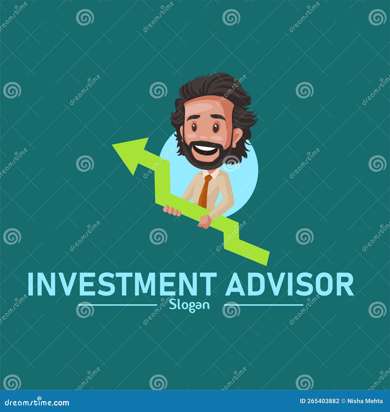 Investment Advisor Vector Mascot Logo Stock Vector Illustration of