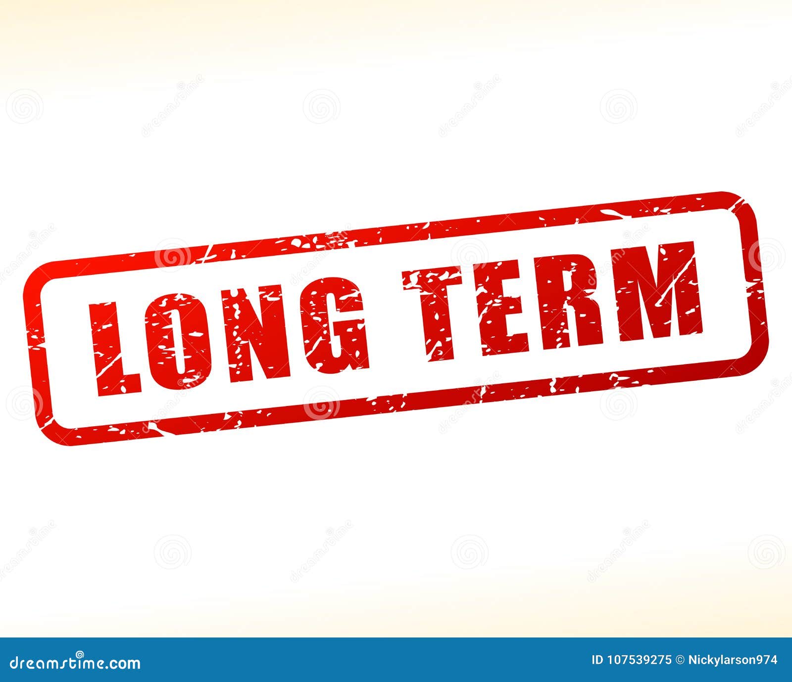 Long term red text stamp stock vector. Illustration of short 107539275