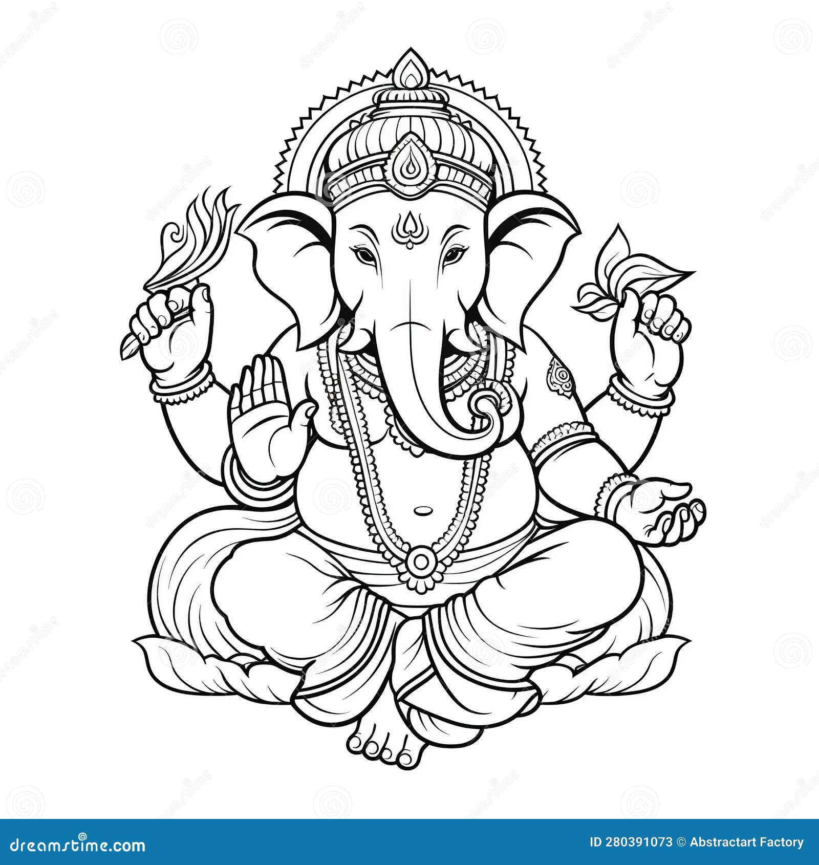 Illustration of Lord Ganesha for Ganesh Chaturthi with Background. Ai ...