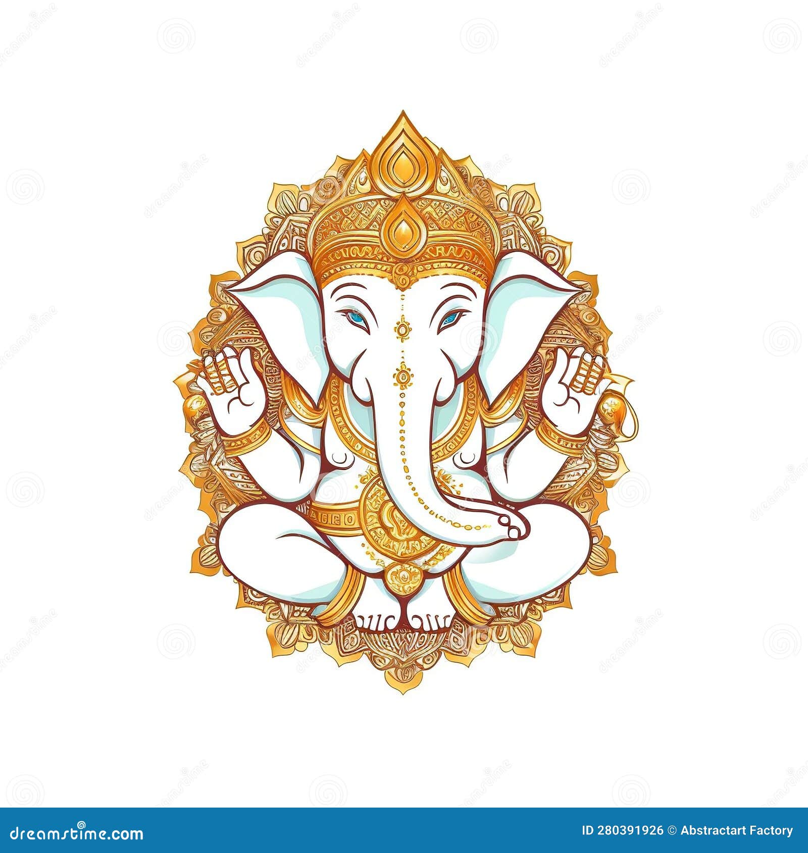 Illustration of Lord Ganesha for Ganesh Chaturthi with Background. Ai ...