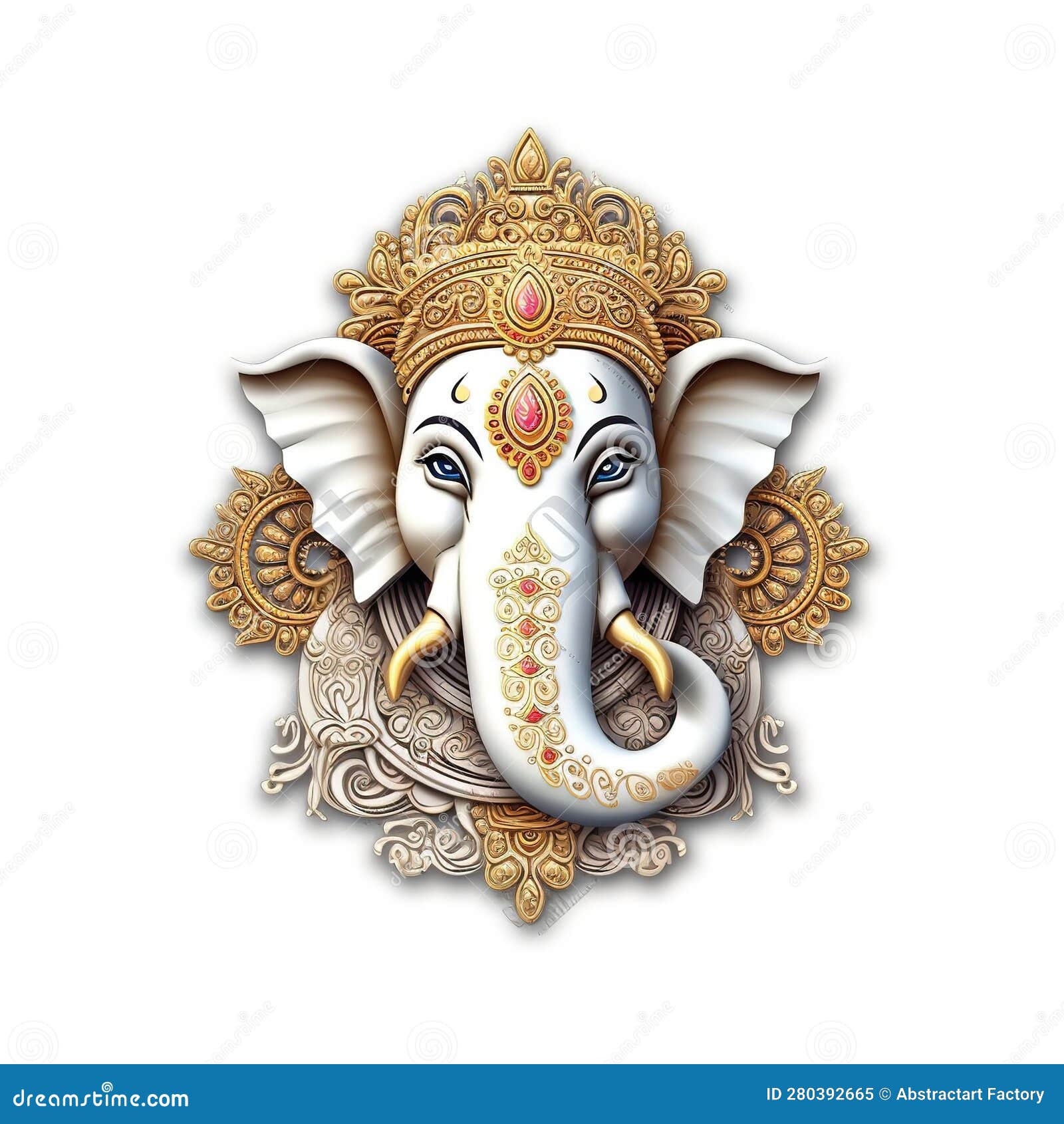 Illustration of Lord Ganesha for Ganesh Chaturthi with Background. Ai ...