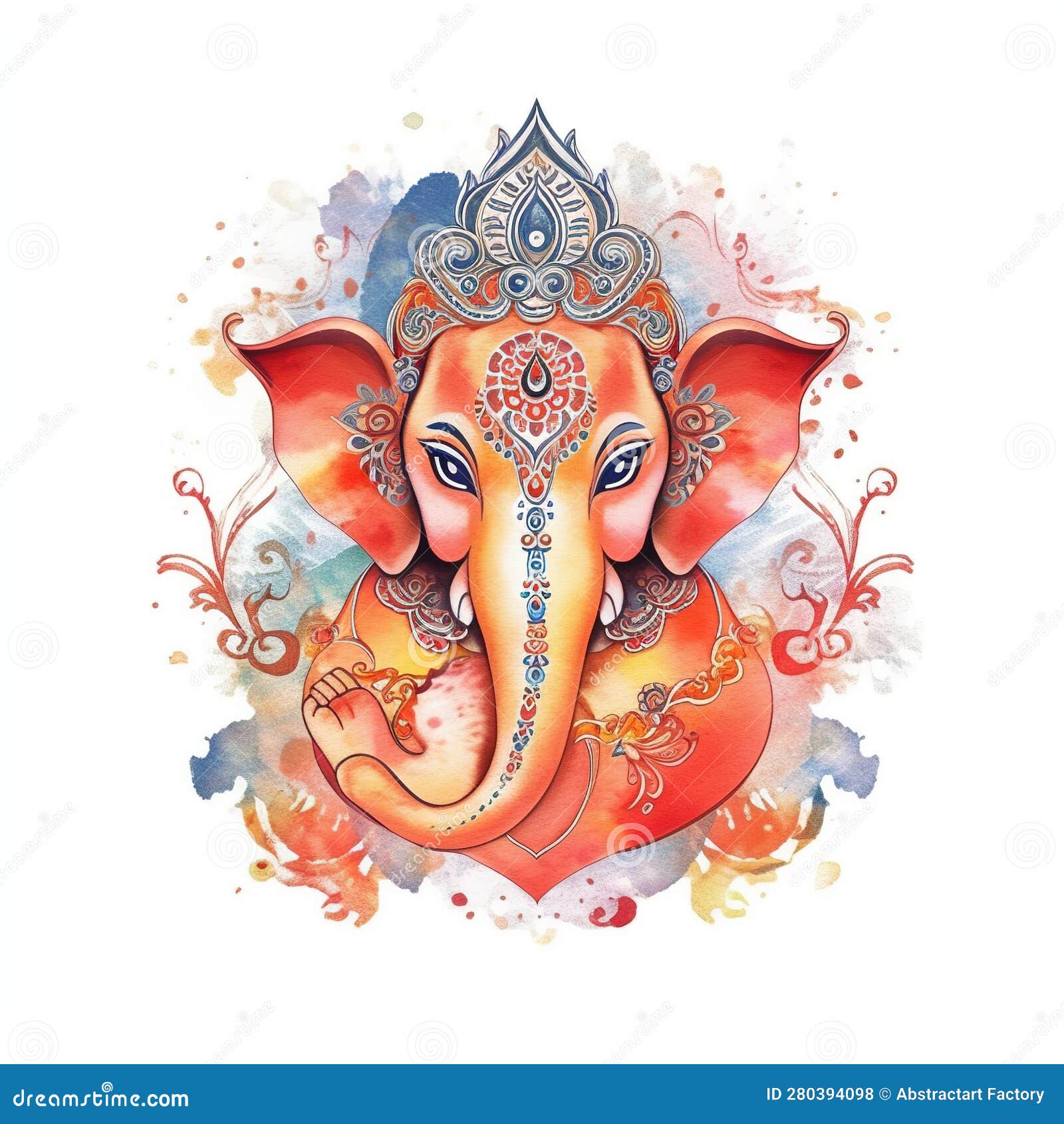 Illustration of Lord Ganesha for Ganesh Chaturthi with Background. Ai ...