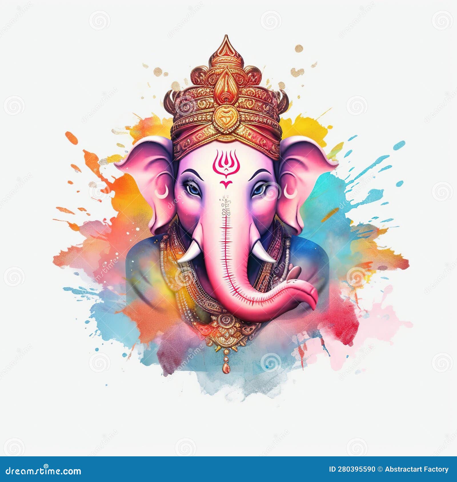 Illustration of Lord Ganesha for Ganesh Chaturthi with Background. Ai ...