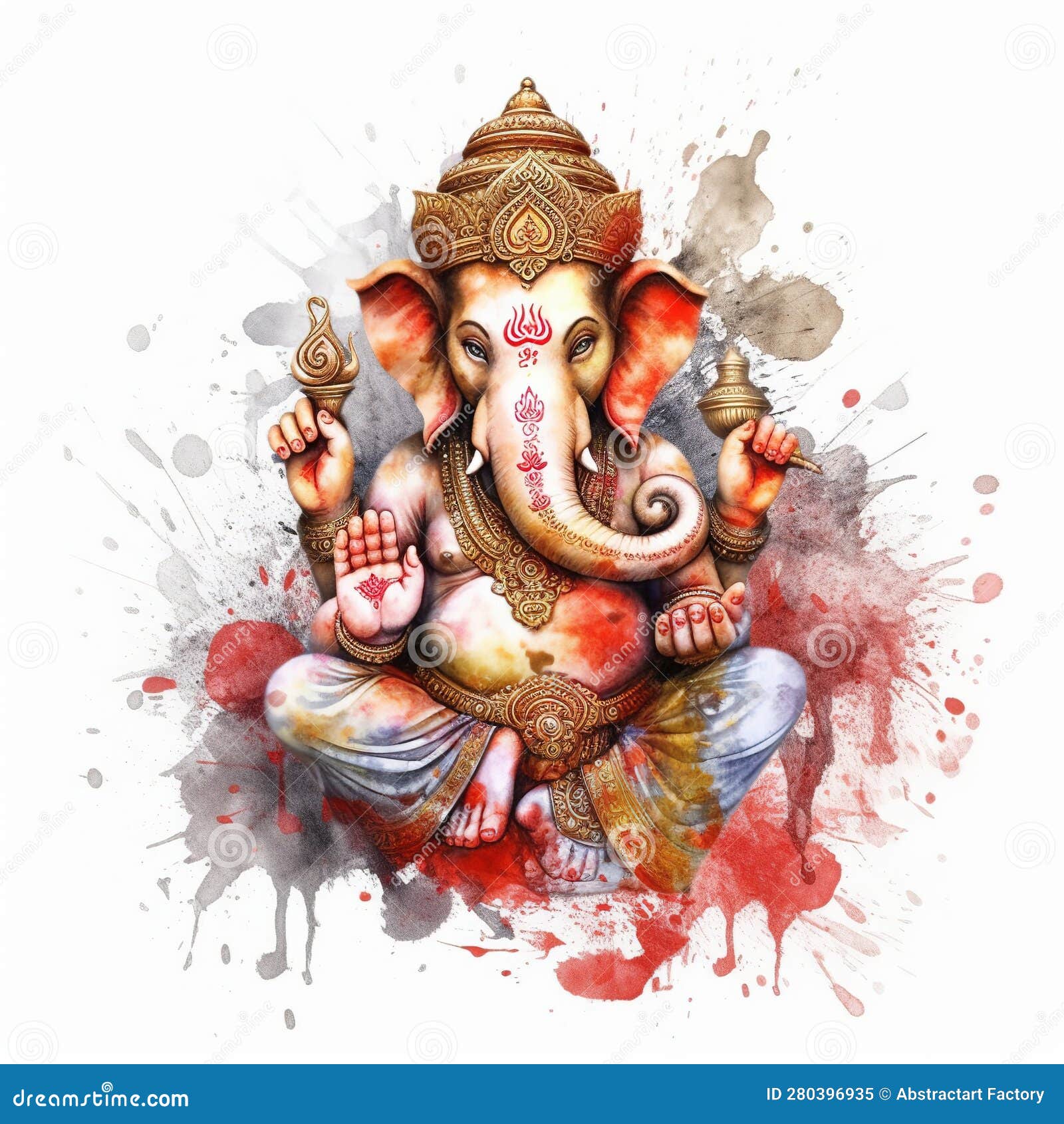 Illustration of Lord Ganesha for Ganesh Chaturthi with Background. Ai ...