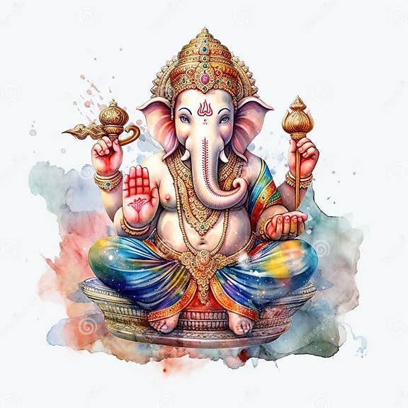 Illustration of Lord Ganesha for Ganesh Chaturthi with Background. Ai ...