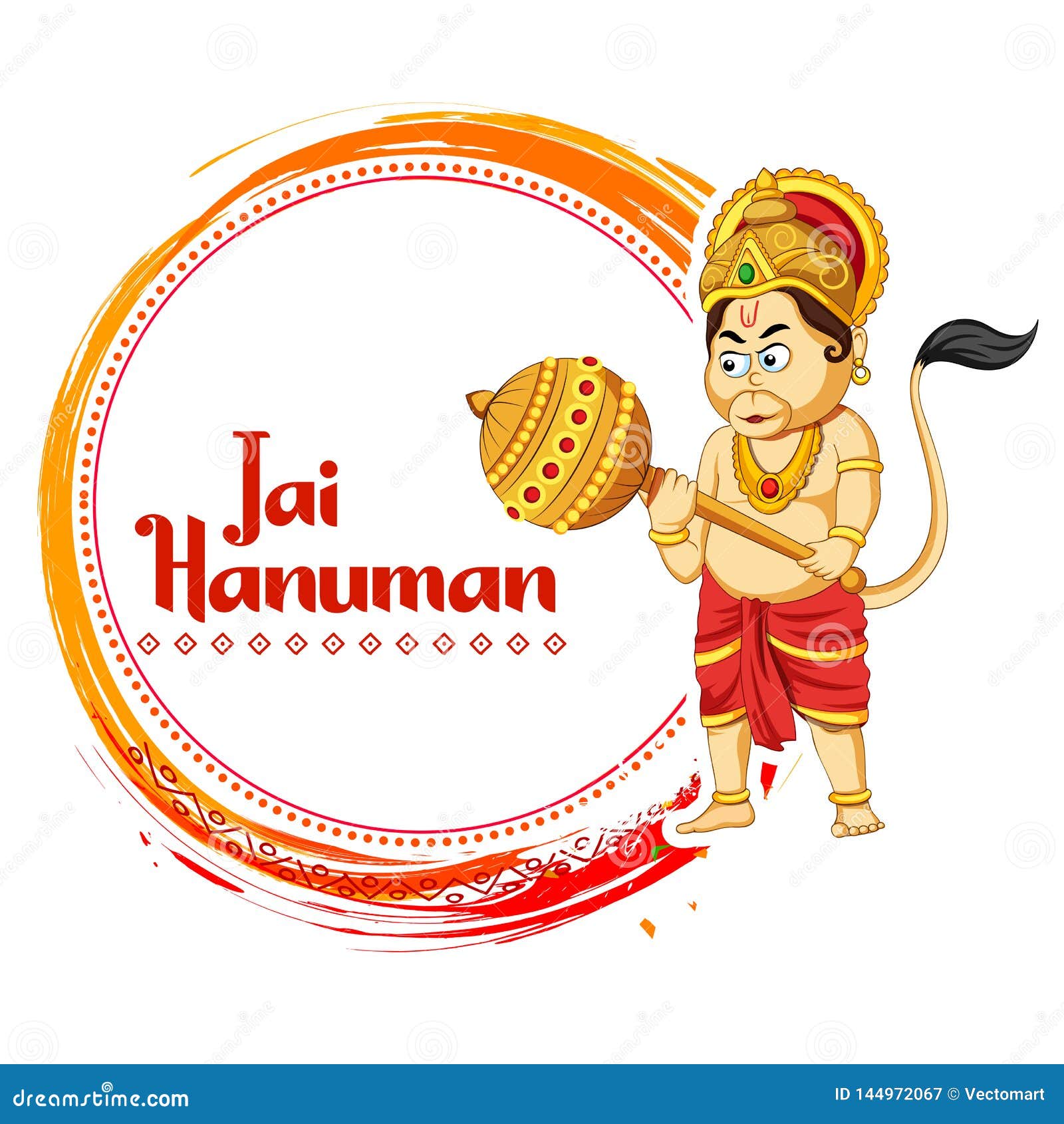 Lord Hanuman on Abstract Background for Hanuman Jayanti Festival of India  Stock Vector - Illustration of historical, monkey: 144972067