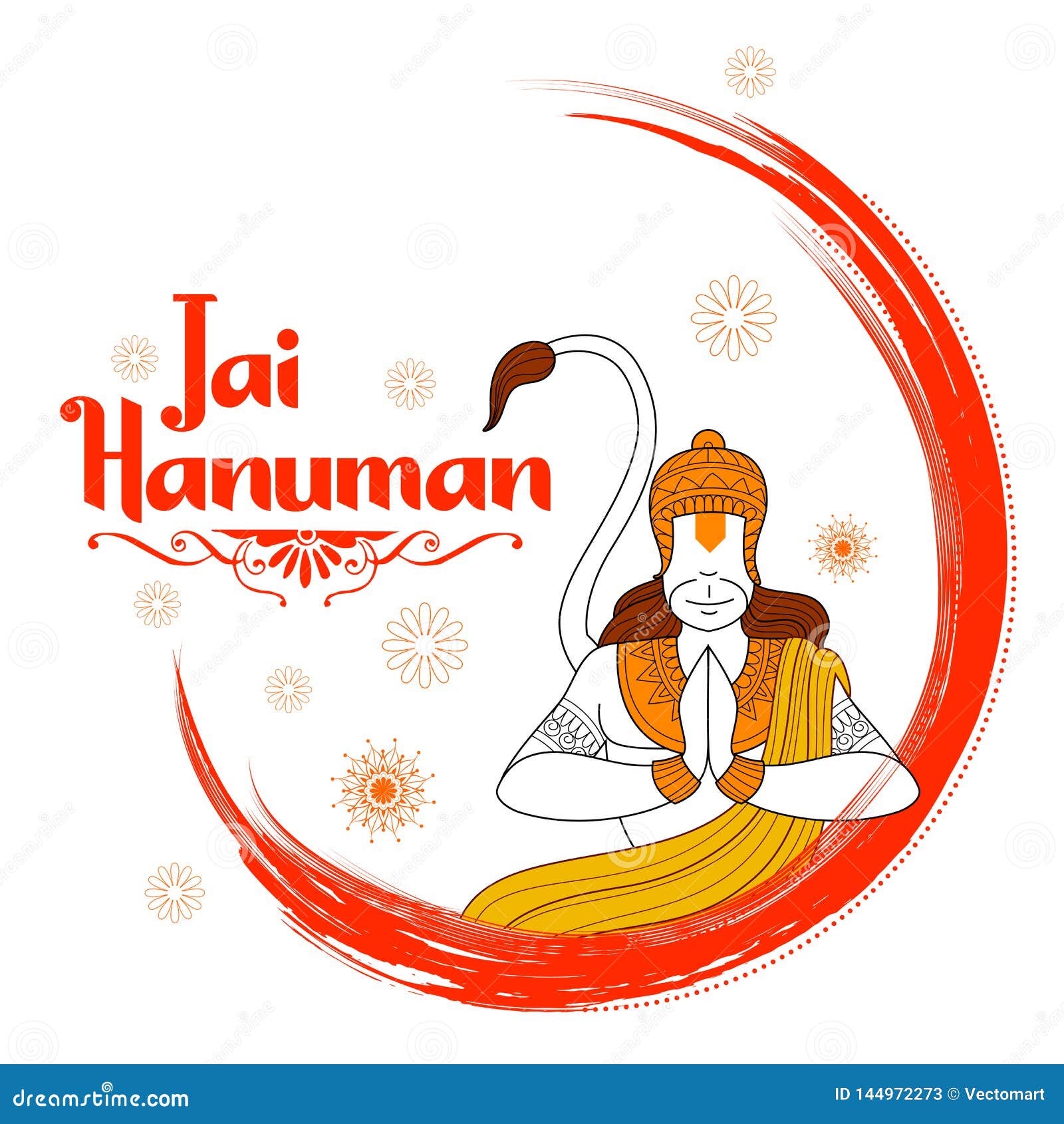 Lord Hanuman on Abstract Background for Hanuman Jayanti Festival of India  Stock Vector - Illustration of monkey, indian: 144972273