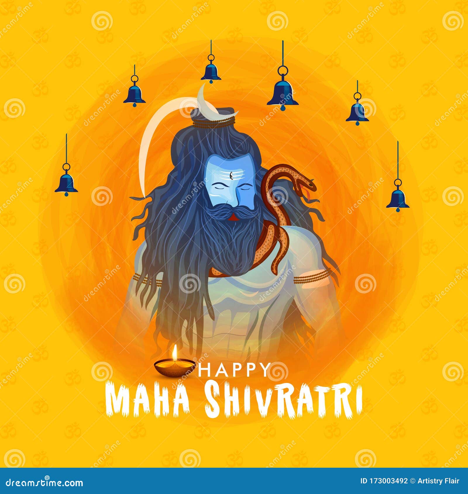 Illustration of Lord Shiva on Abstract Background. Happy Maha Shivratri.  Stock Illustration - Illustration of mahadev, enlightenment: 173003492