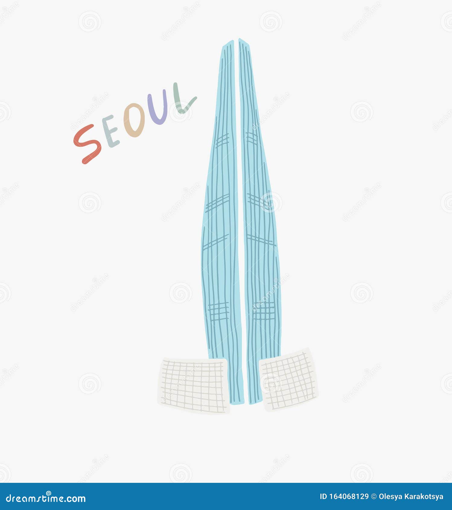  of lotte world tower - famous contemporary building in seoul