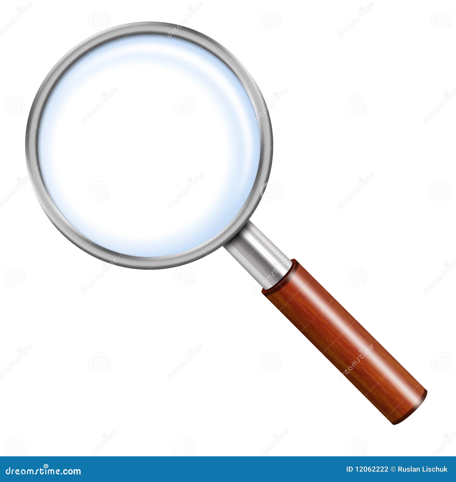 Illustration Of Magnifying Glass Stock Illustration Illustration of background, wooden 12062222