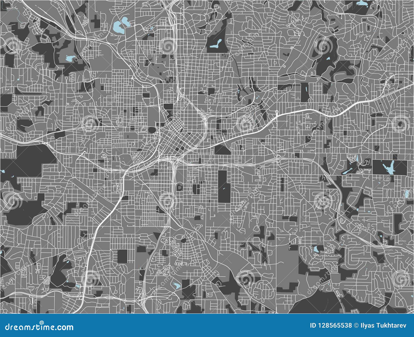 Atlanta City Map Usa 